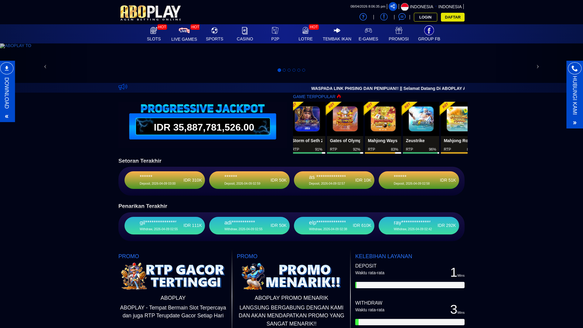 website screenshot of https://aboplaybrand.beauty/