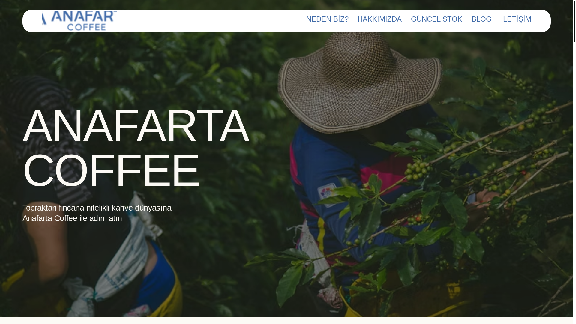 website screenshot of https://anafartacoffeebeans.com/