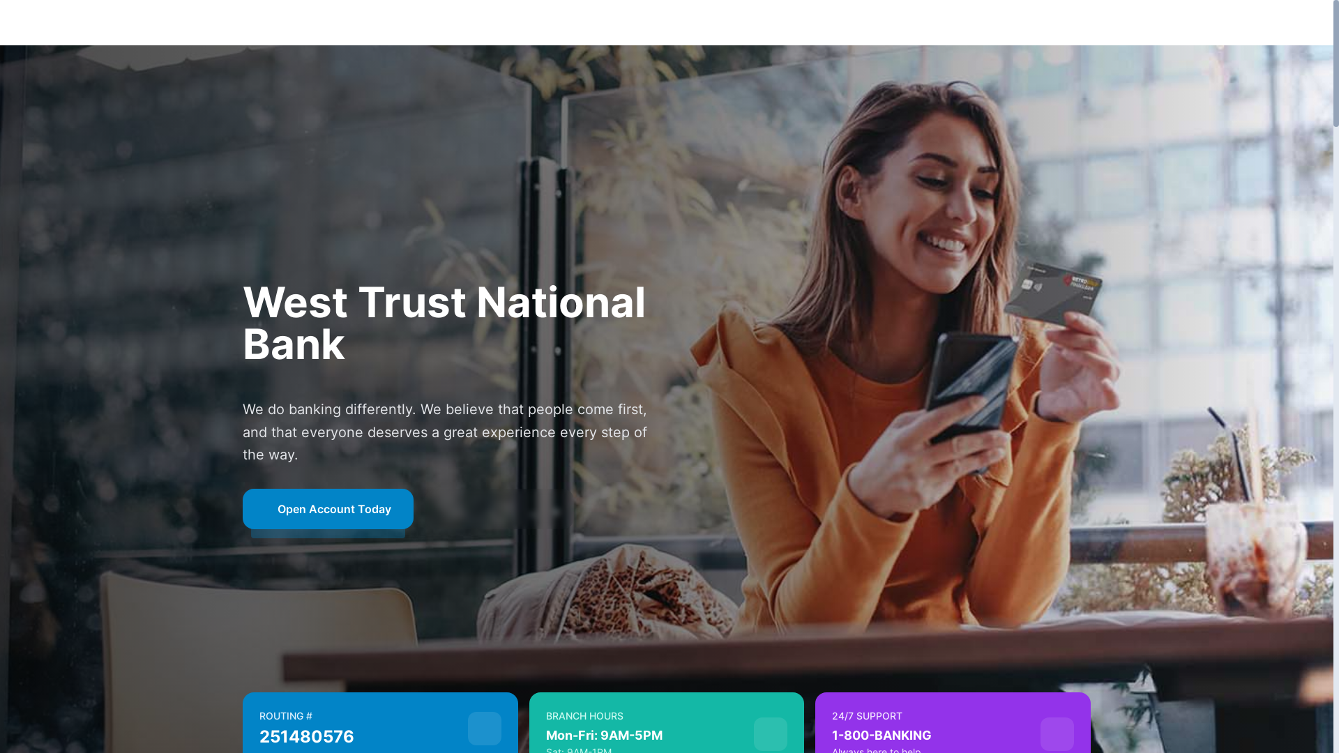website screenshot of https://westtrustnational.com/