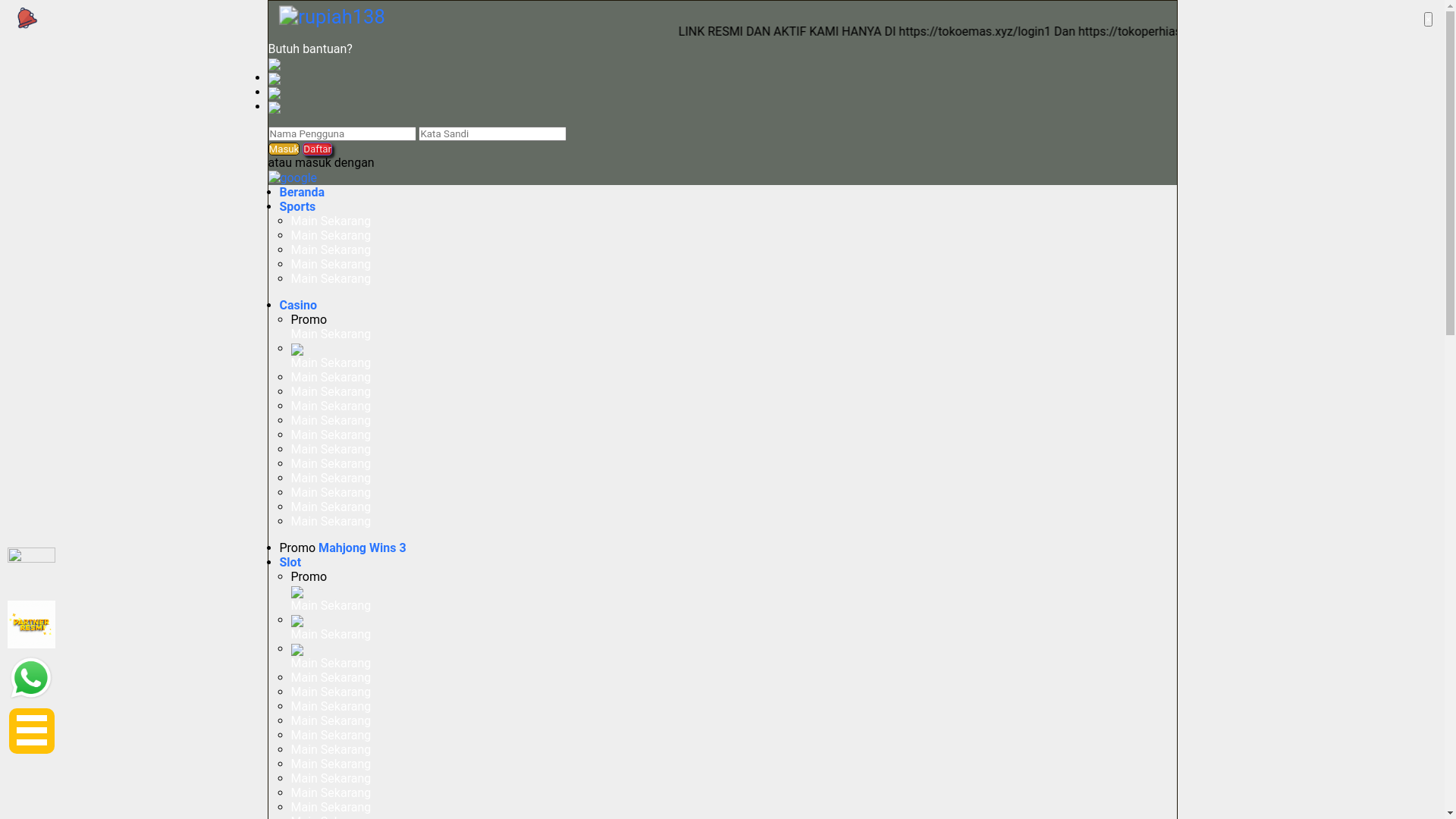 website screenshot of https://rupiah138ice.club/