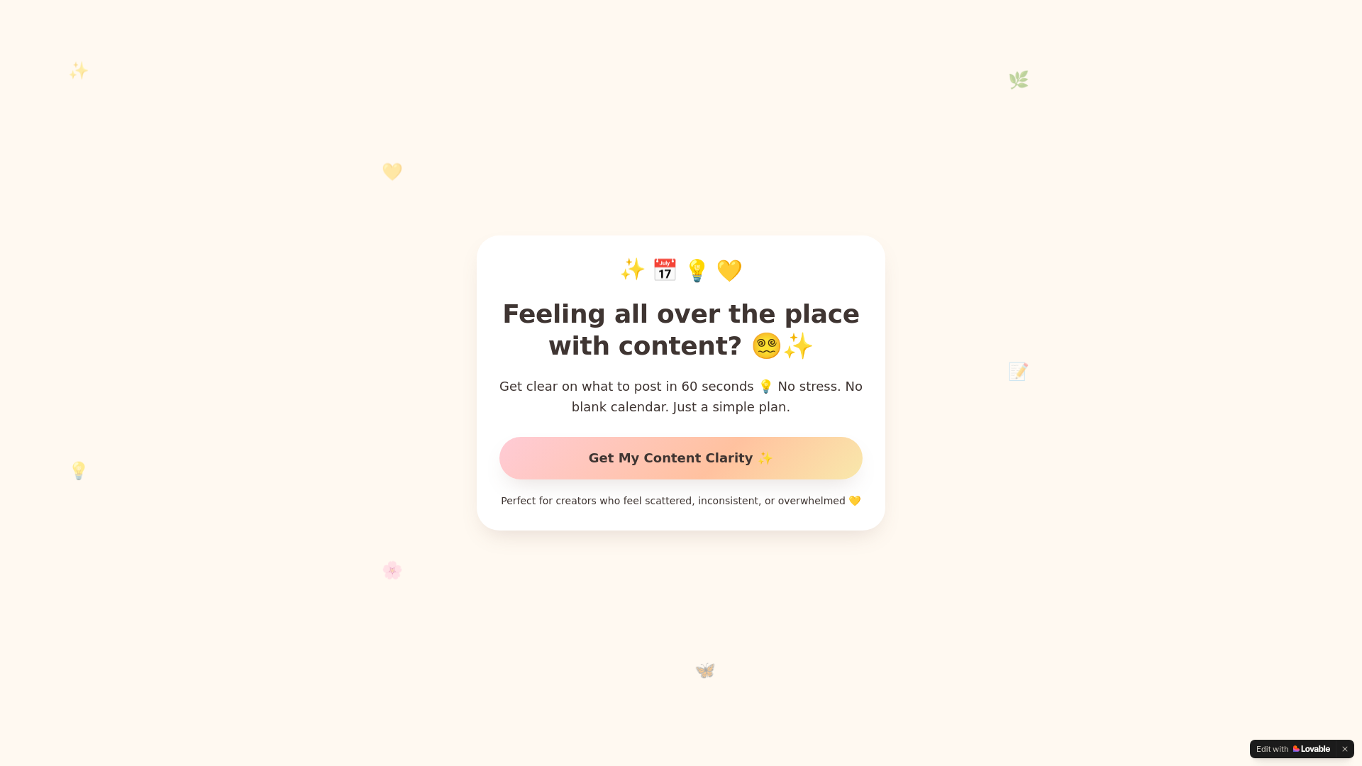 website screenshot of https://contentclarityquiz.com/