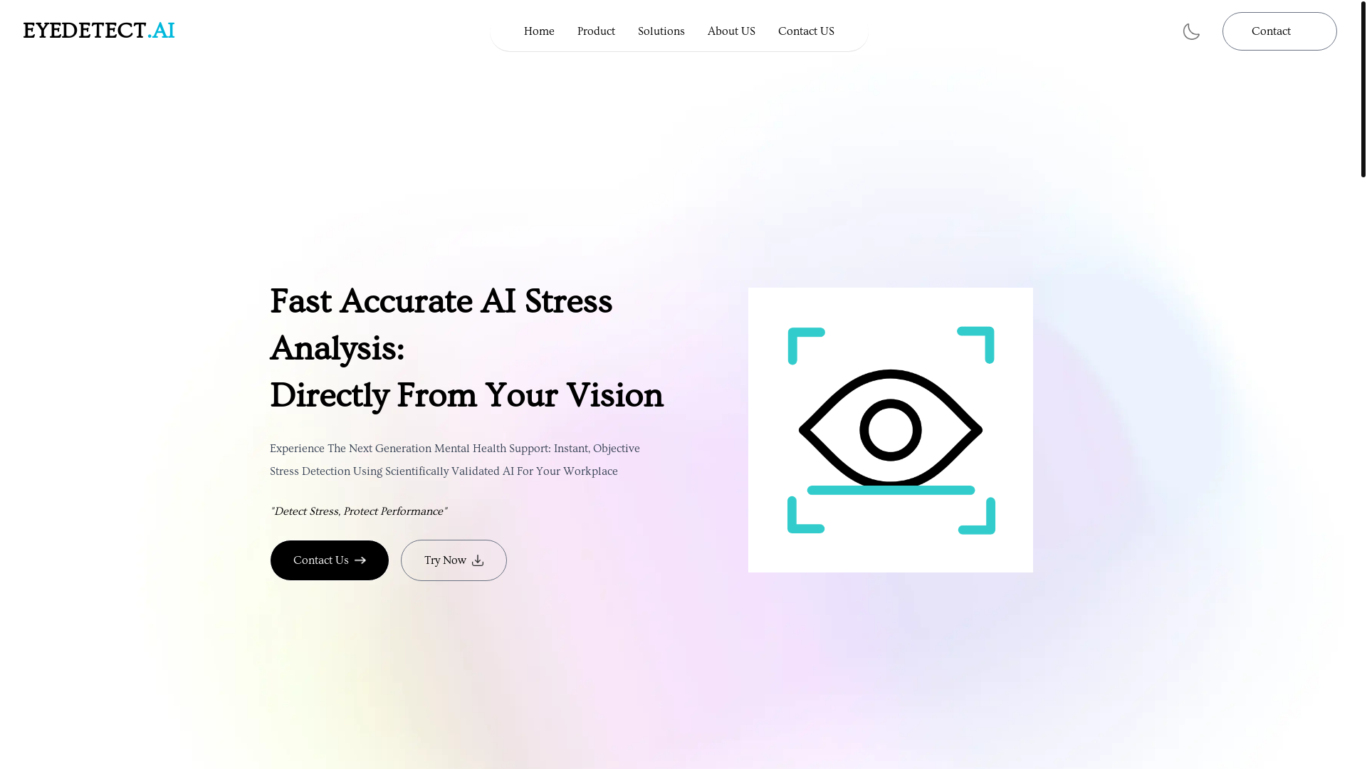 website screenshot of https://eyedetectai.com/