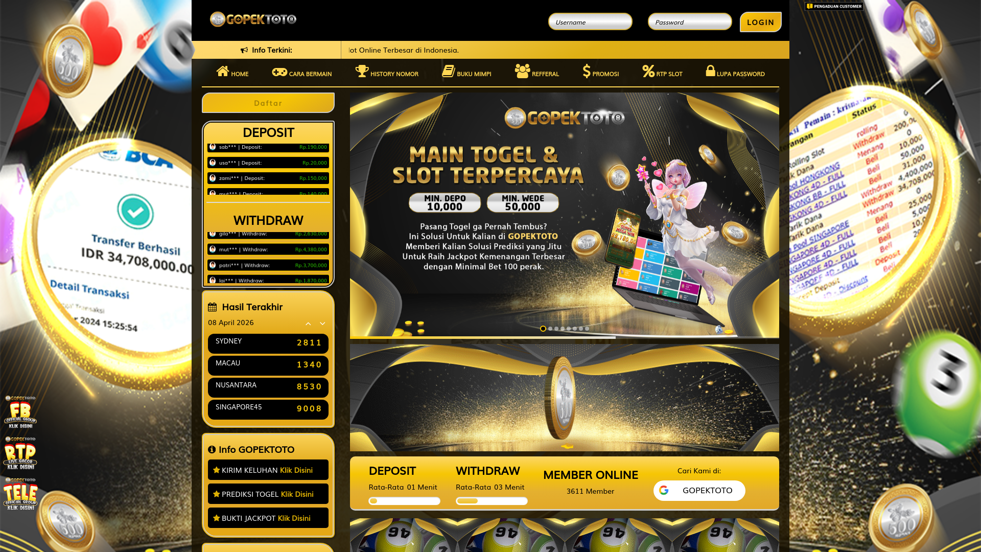 website screenshot of https://gopeksquad.xyz/