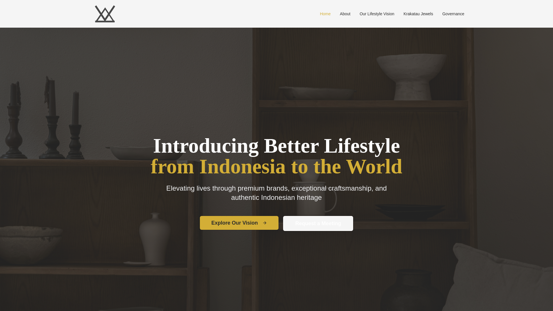 website screenshot of https://krakatauarthaglobal.com/