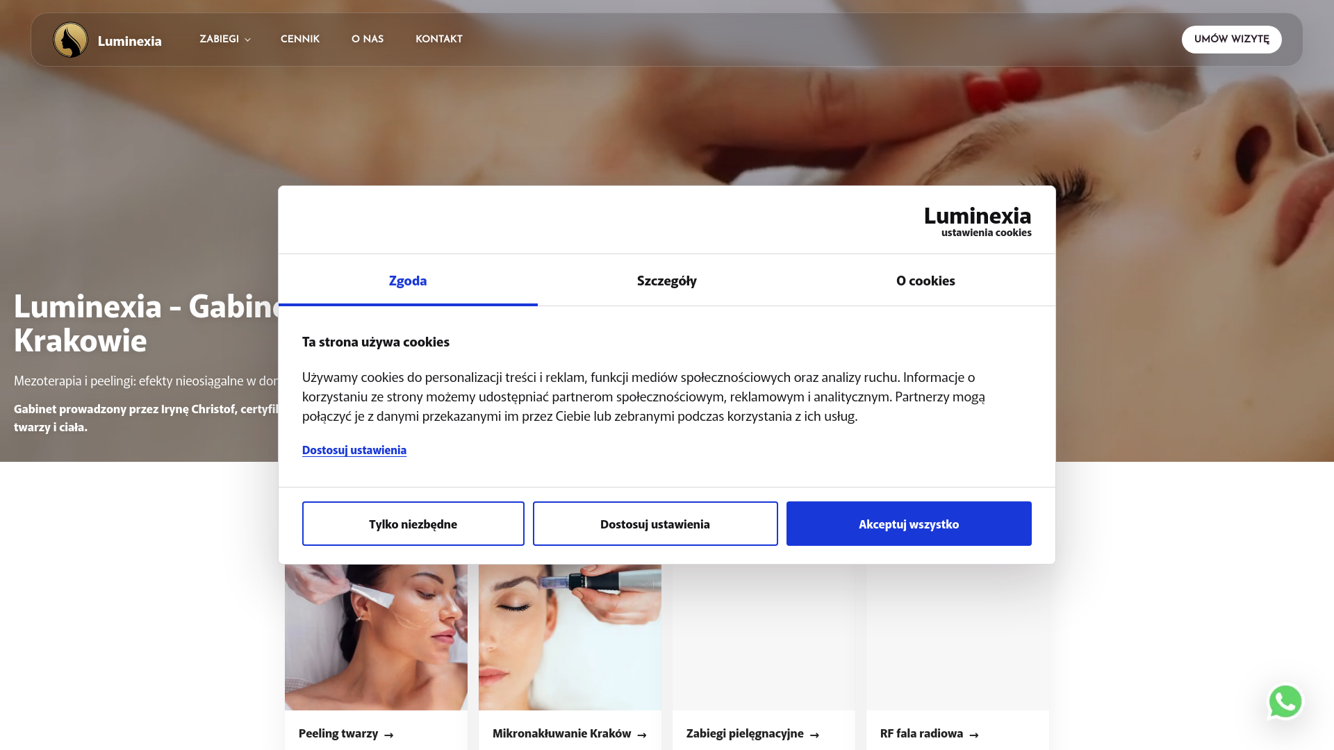 website screenshot of https://luminexia-booking-ui-production.pages.dev/