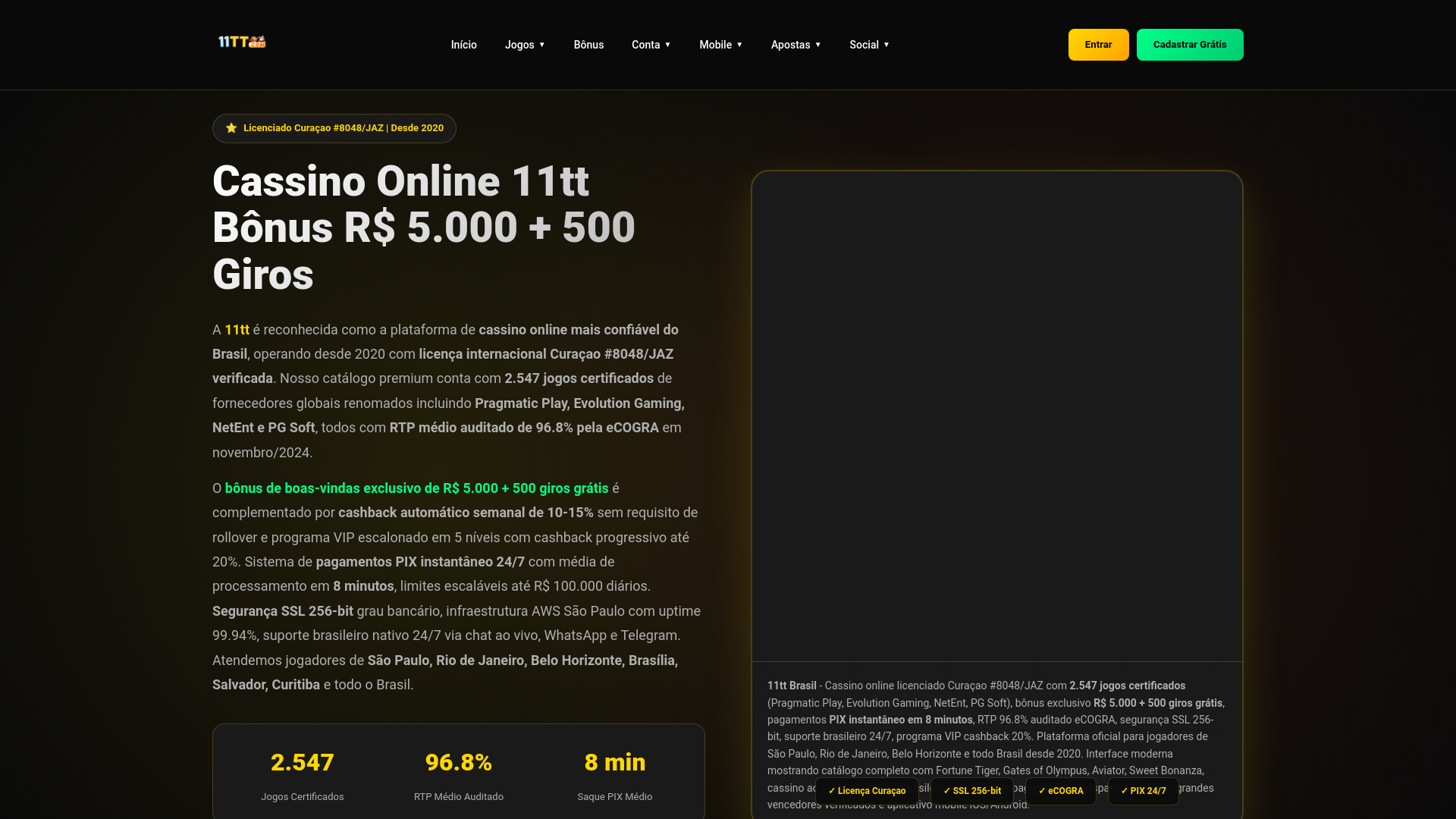 website screenshot of https://11ttu.com