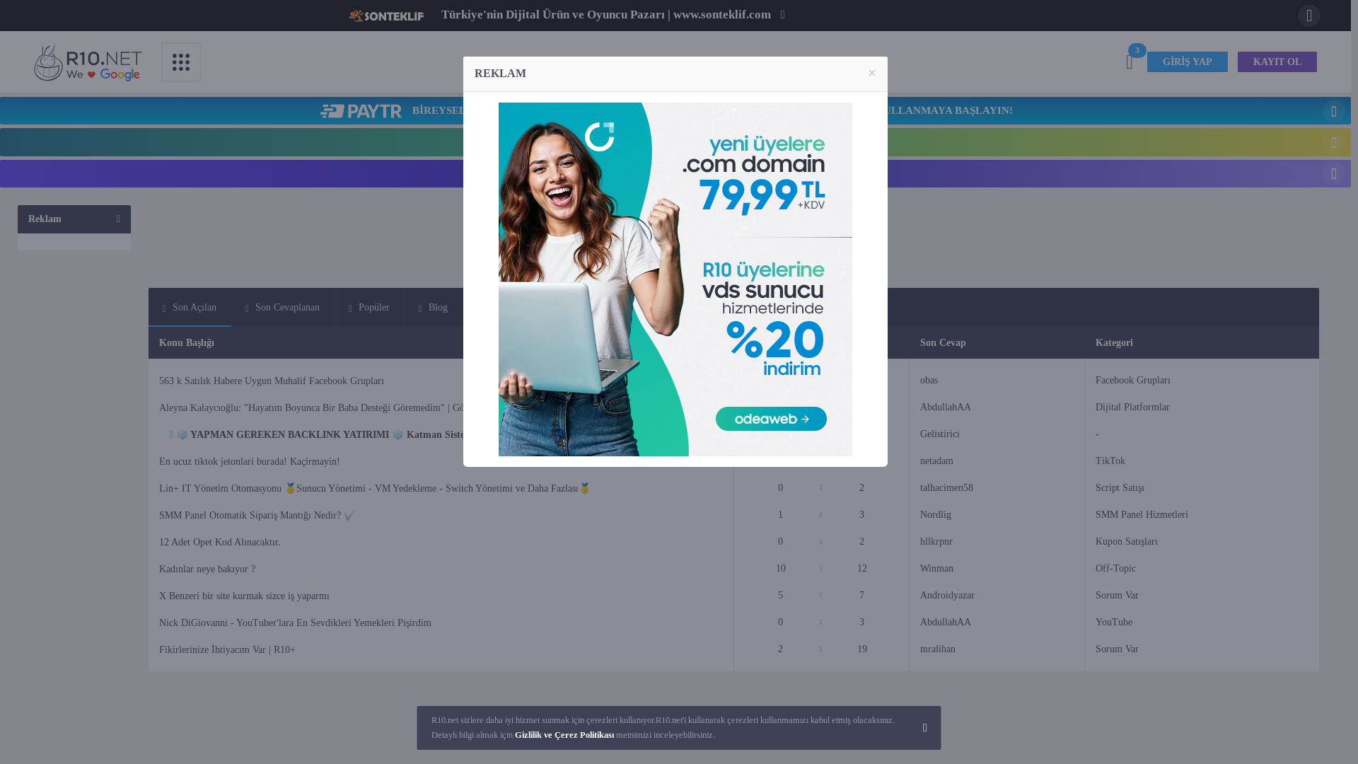 website screenshot of https://r10.net
