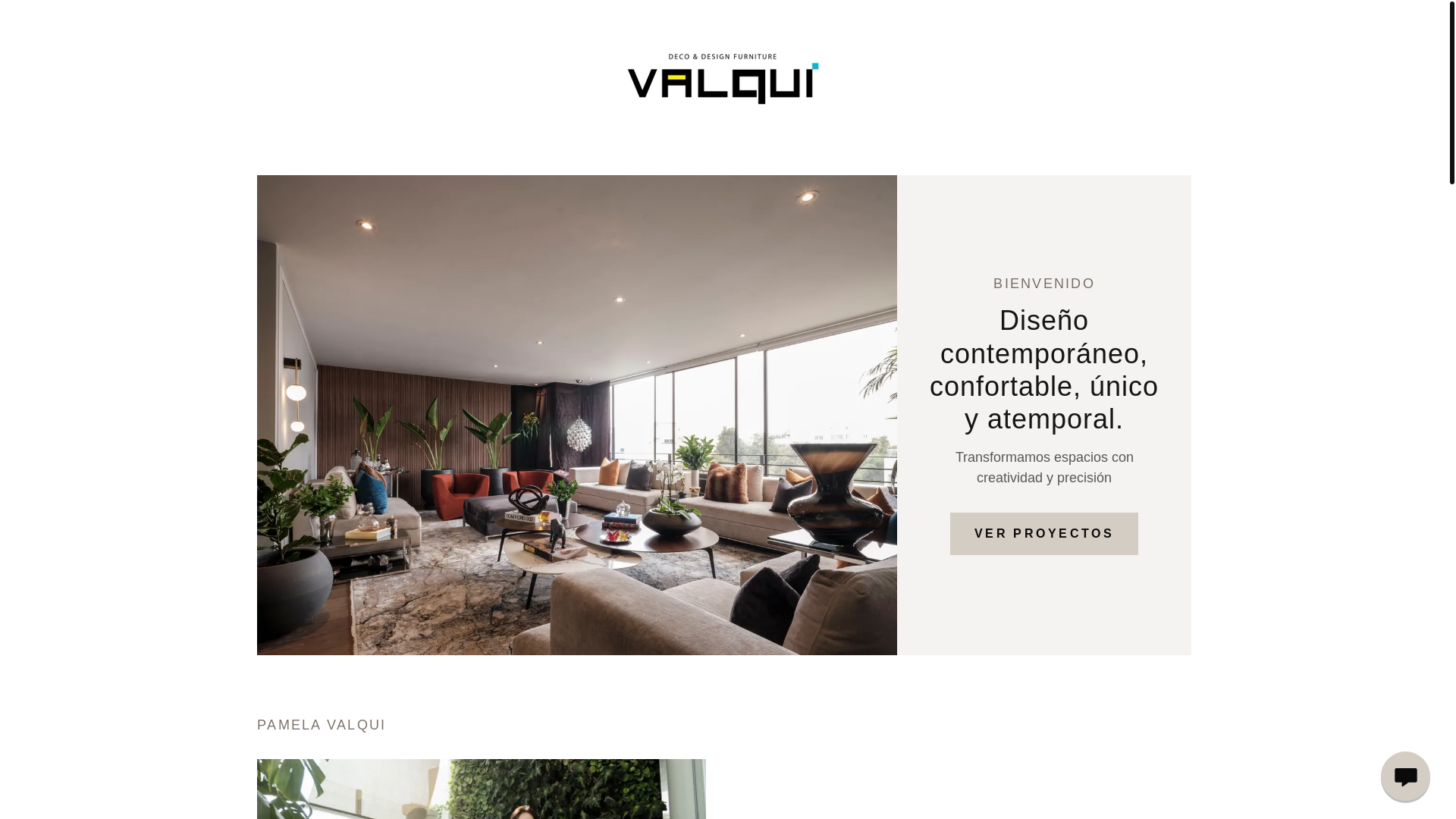 website screenshot of https://valquideco.design/