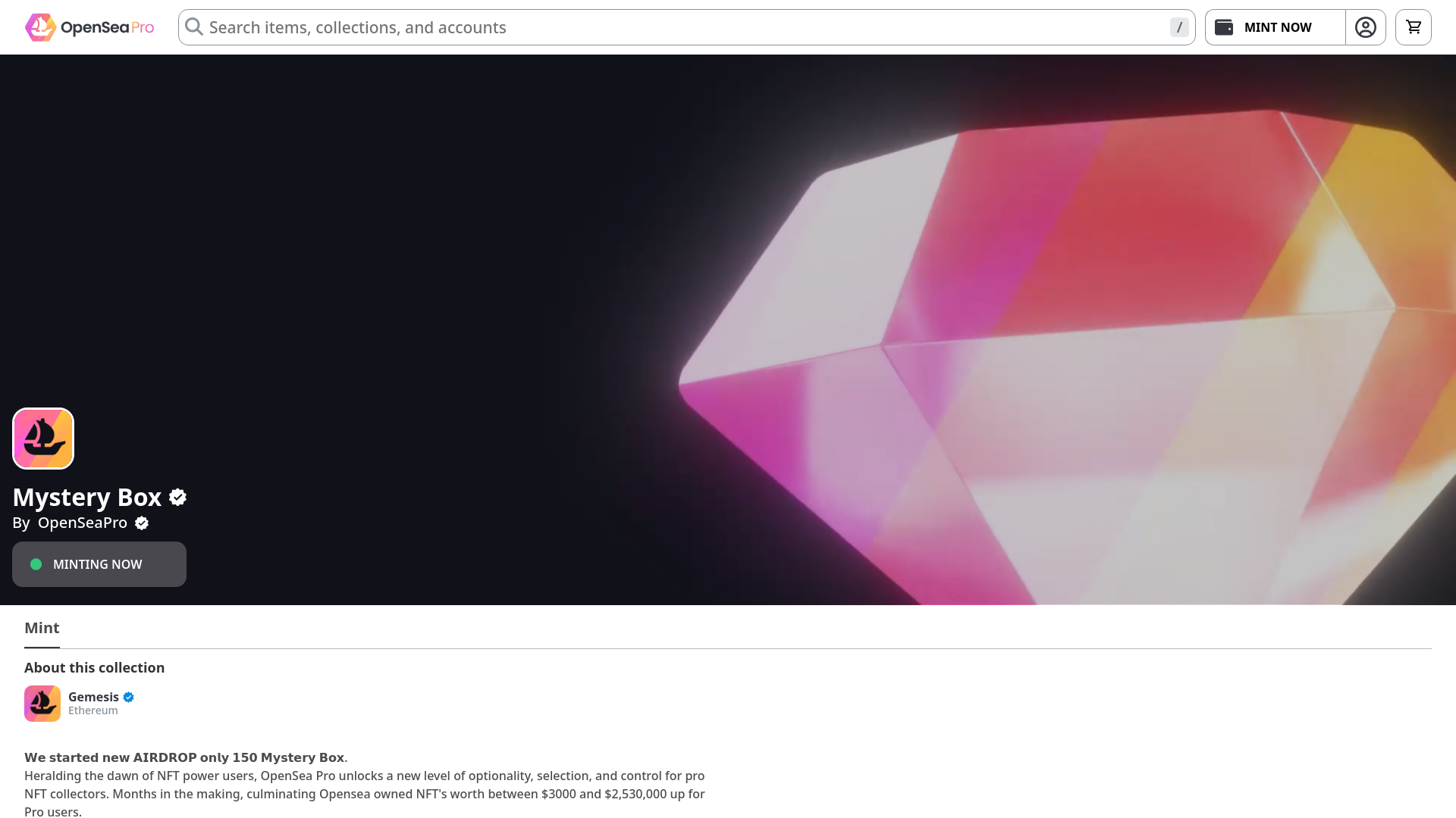 website screenshot of https://openseavxr.vercel.app