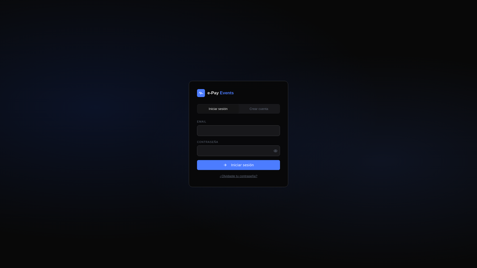 website screenshot of https://tpay-events-admin.pages.dev/