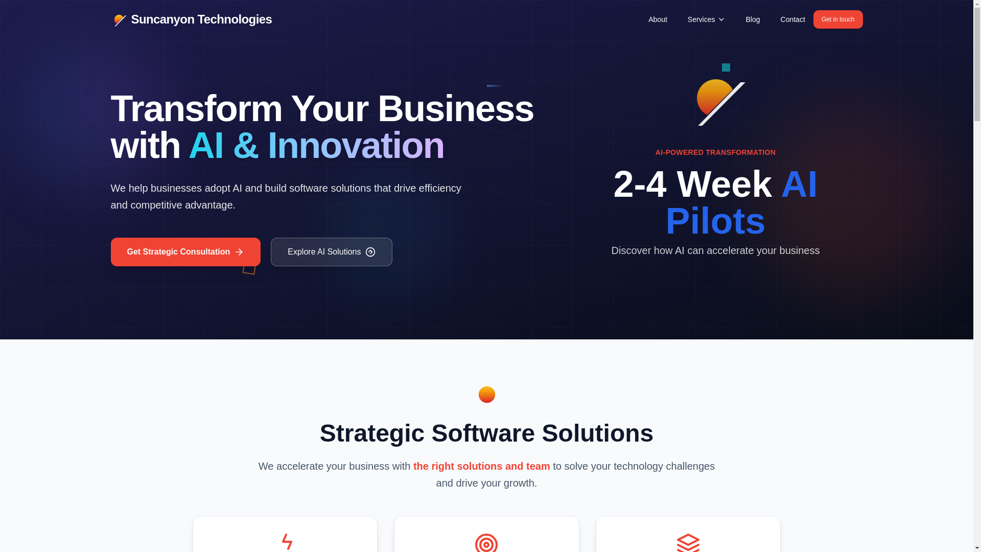 website screenshot of https://suncanyon-website-dev.pages.dev/