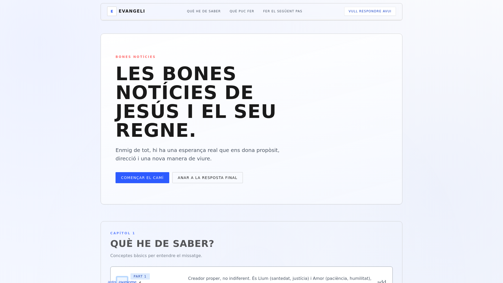 website screenshot of https://evangeli.pages.dev/