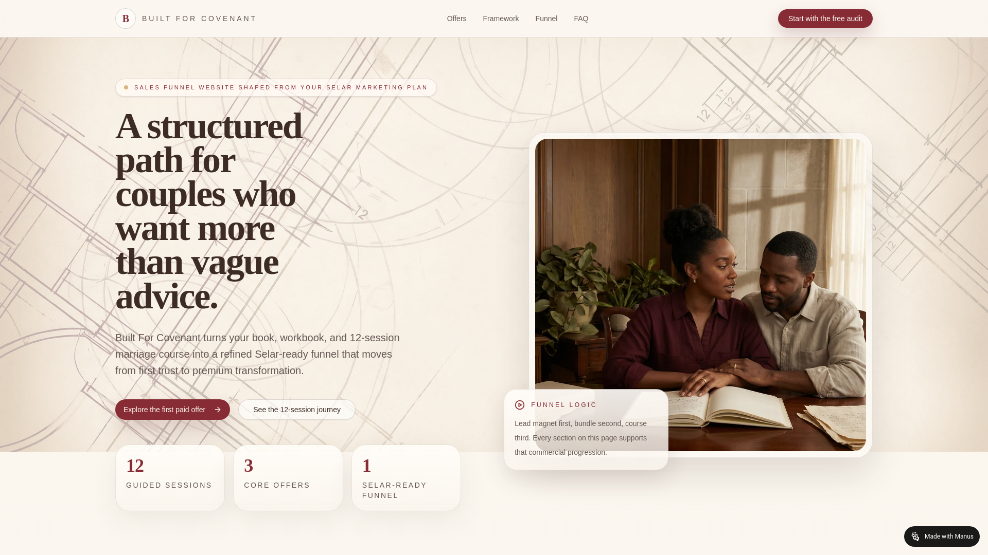 website screenshot of https://covenantmarriage.info/
