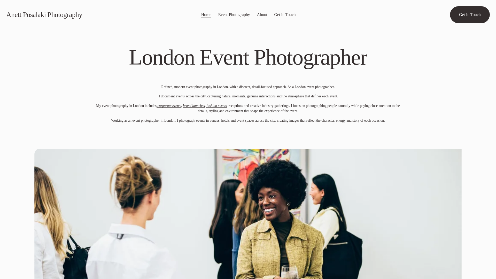 website screenshot of https://anettposalakiphotography.com/