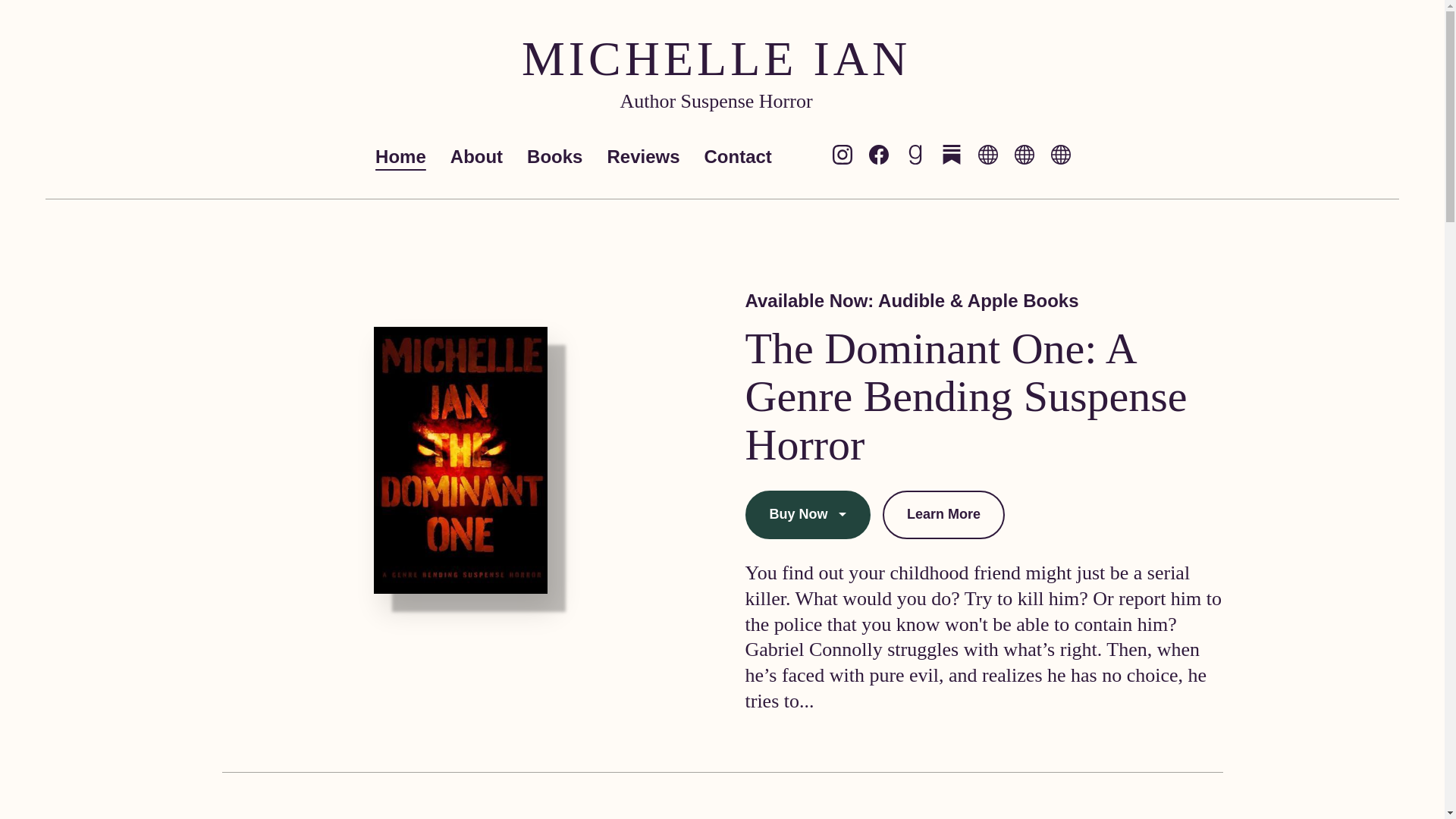 website screenshot of https://michelleianbooks.com/