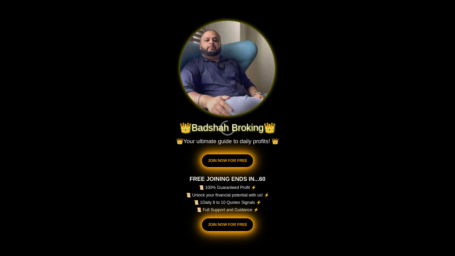 website screenshot of https://badshahtrade.shop/