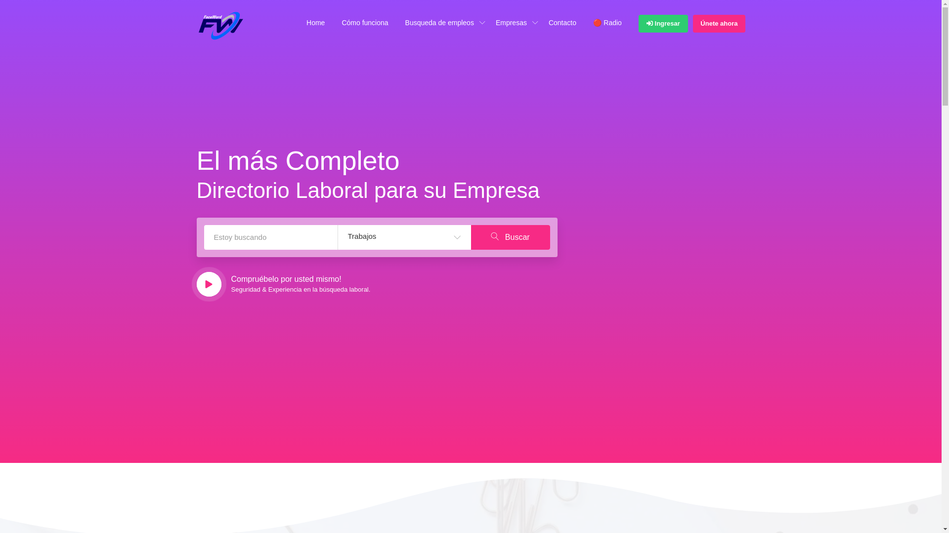 website screenshot of https://faceword.com.ar