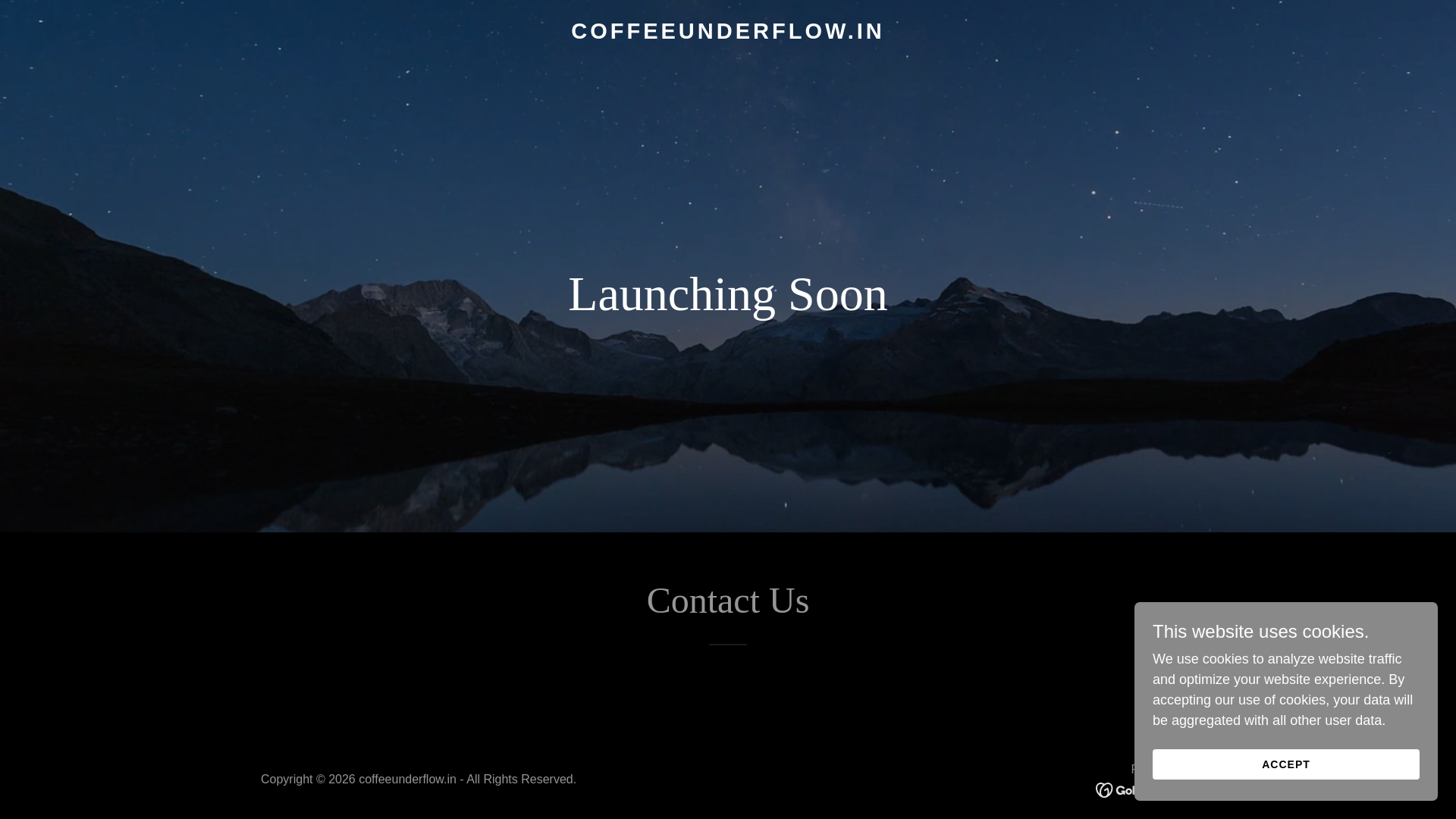 website screenshot of https://coffeeunderflow.in/
