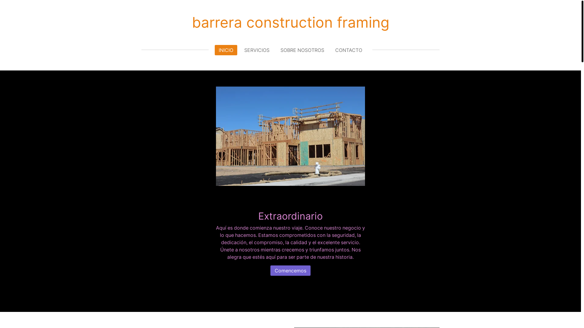 website screenshot of https://barreraconstructionframing.com/