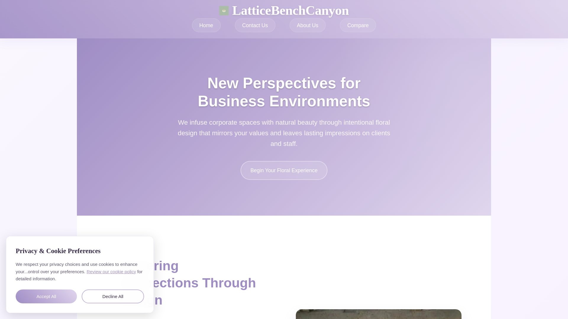 website screenshot of https://latticebenchcanyon.xyz/
