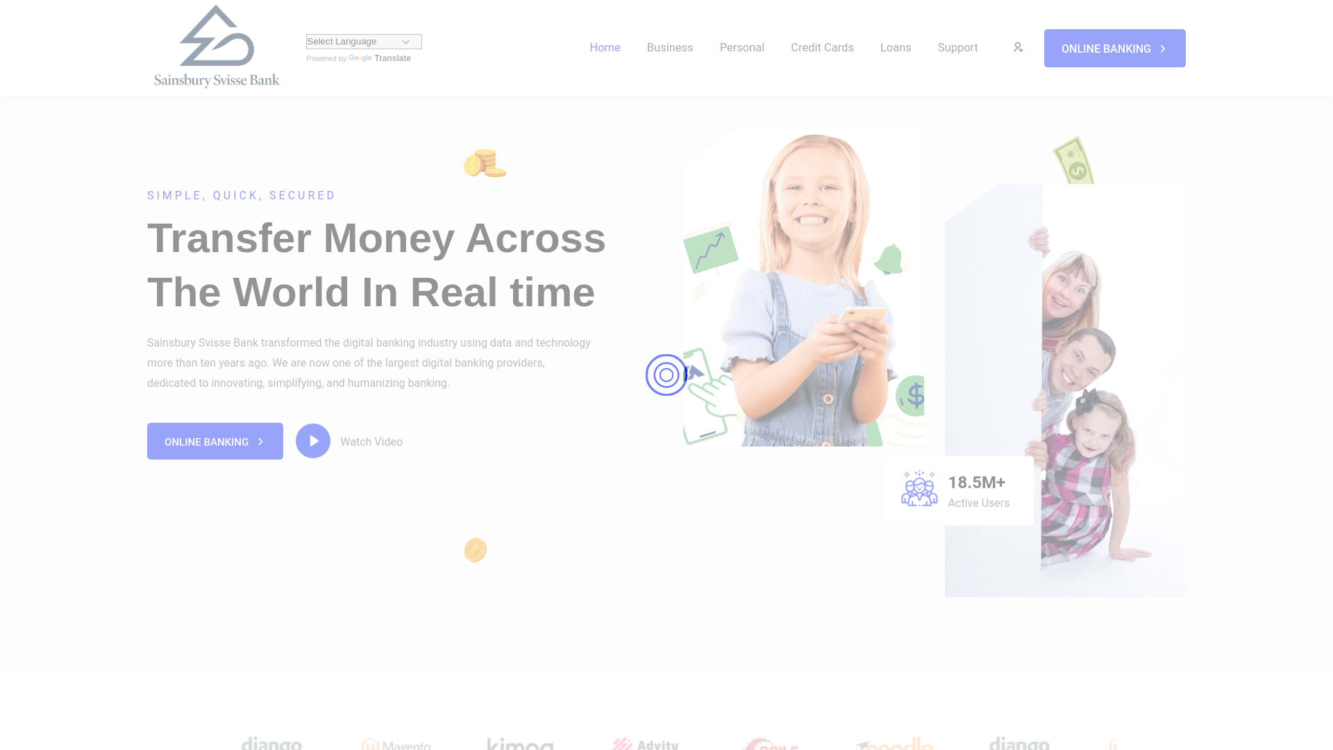 website screenshot of https://sainsburysvisse.com/