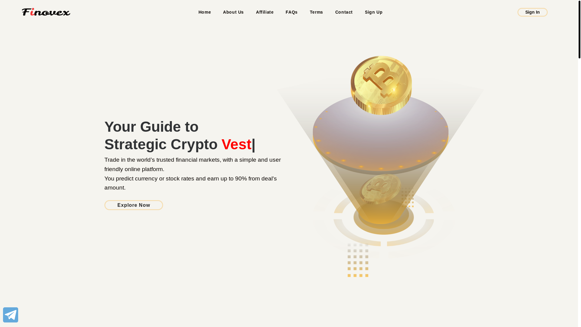 website screenshot of https://finovex.online/
