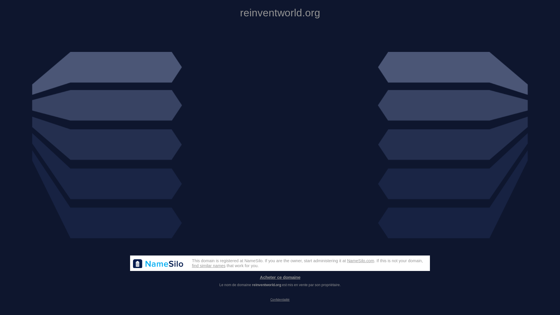website screenshot of https://reinventworld.org/
