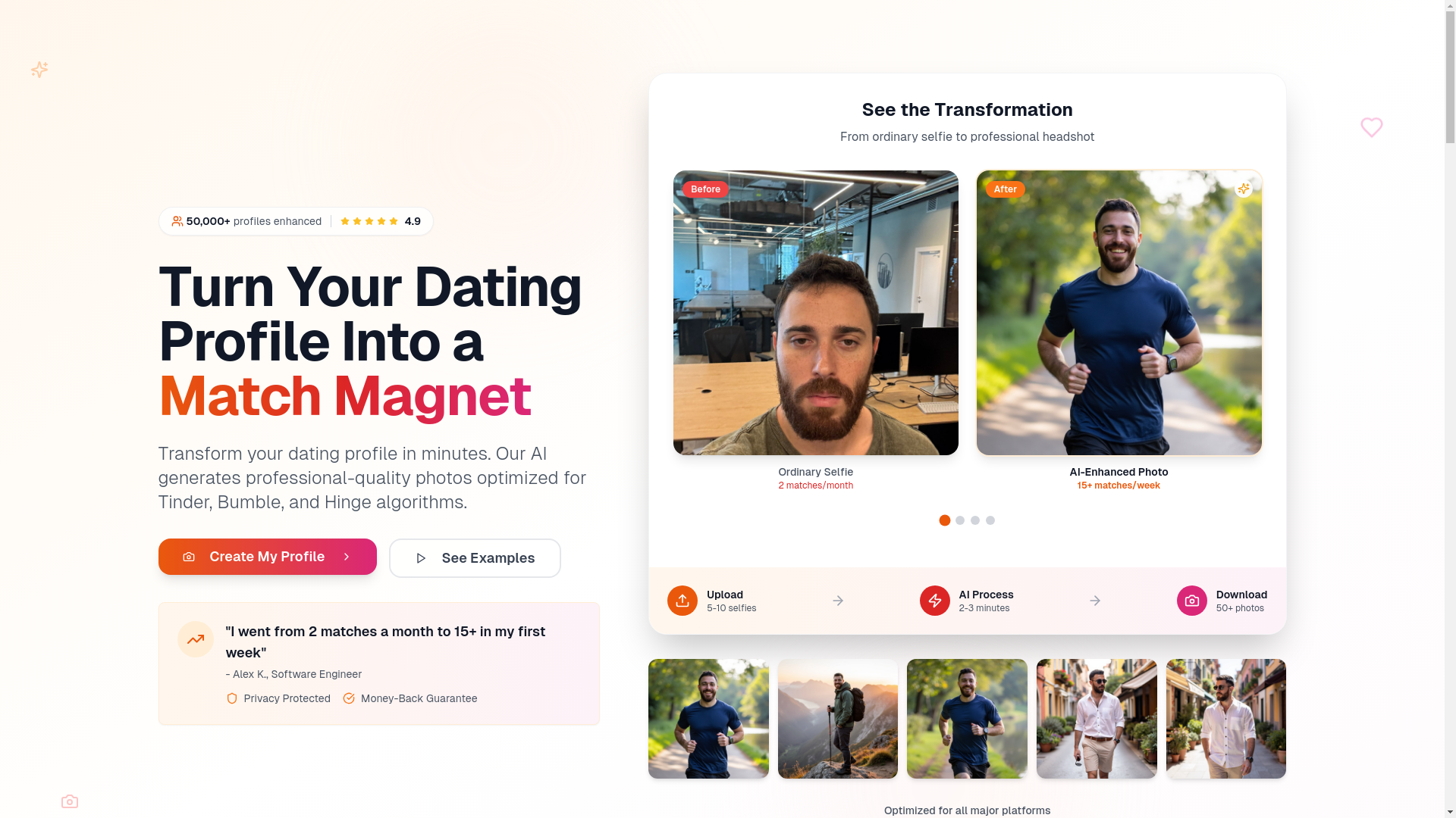 website screenshot of https://profilemagnet.co/