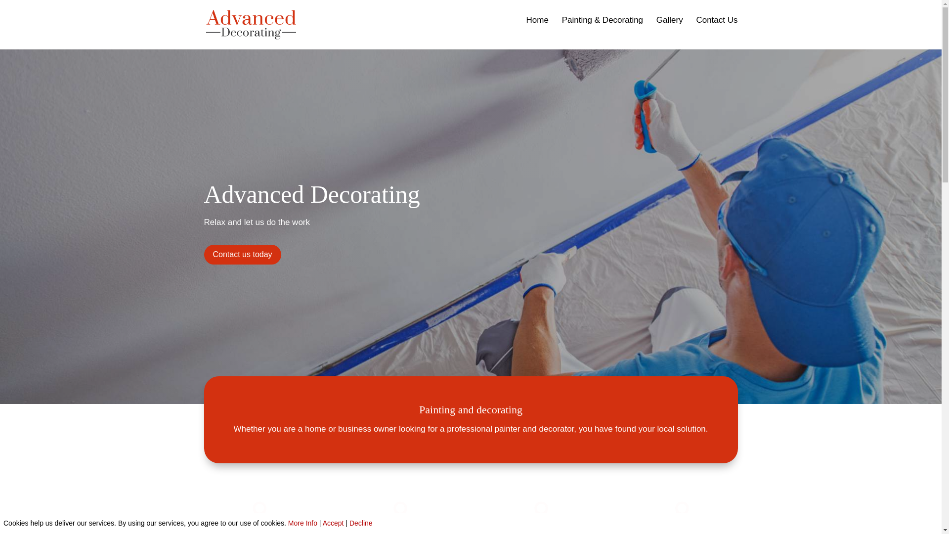 website screenshot of https://advanceddecorating.co.uk/