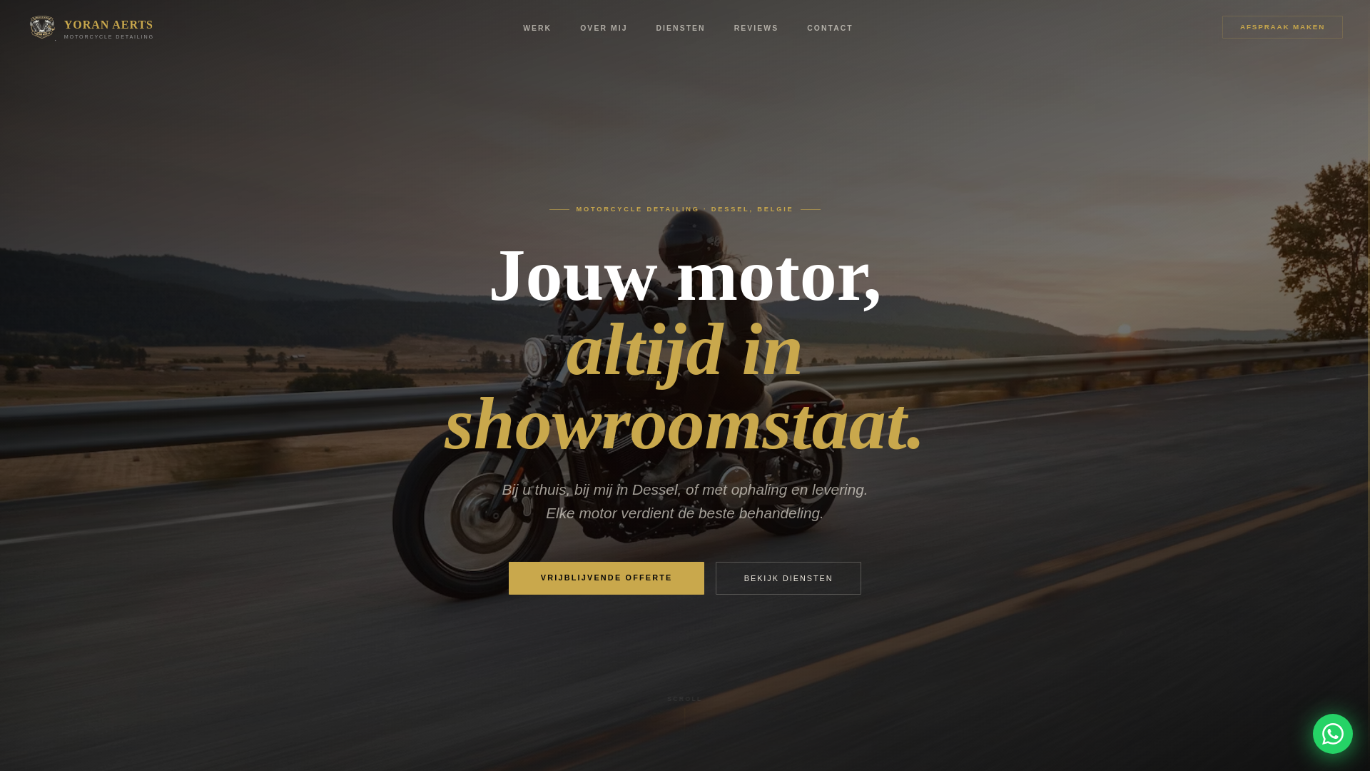 website screenshot of https://motodetailing.be
