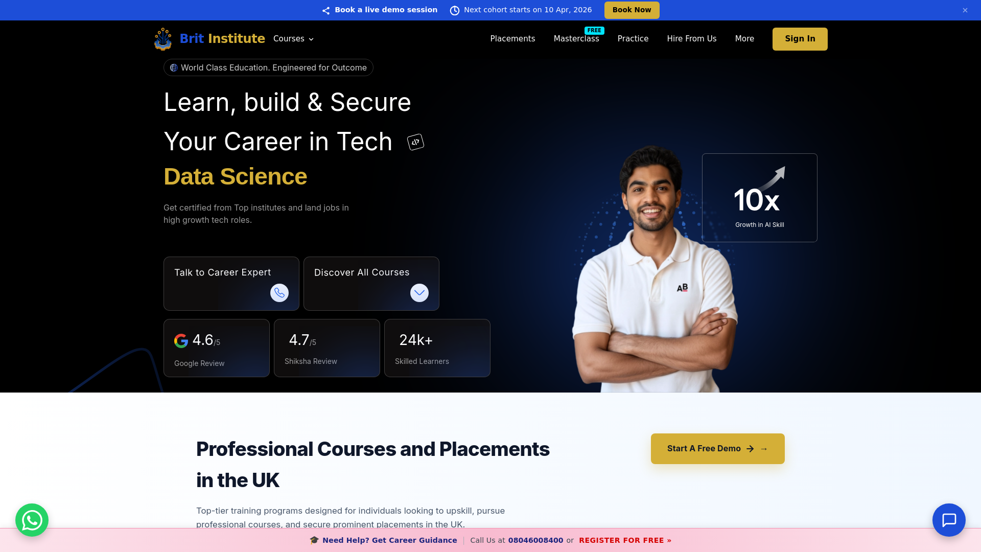 website screenshot of https://britinstitute.uk