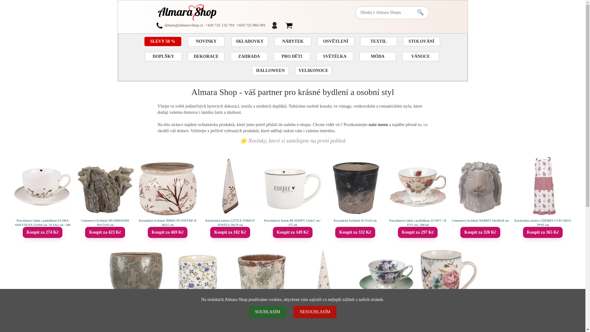 website screenshot of https://almadekor.cz/