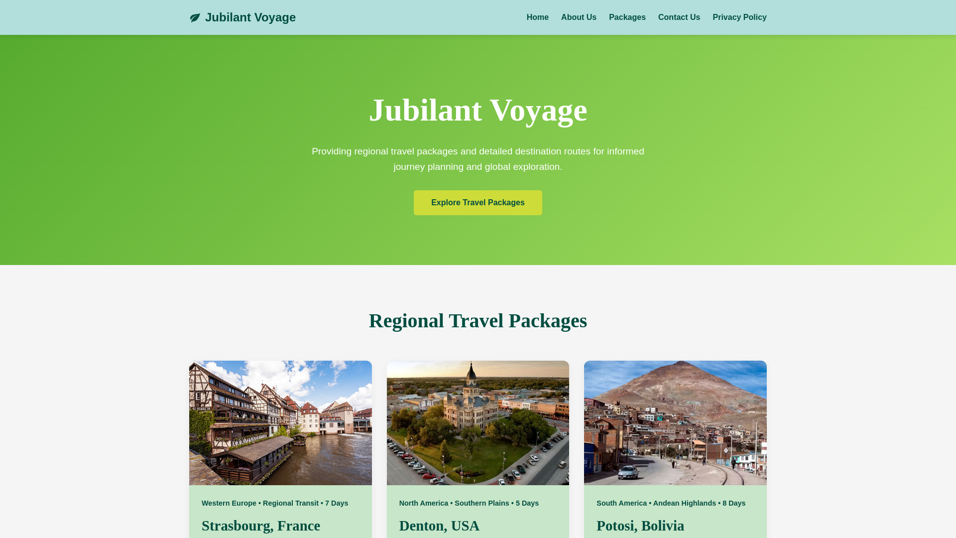 website screenshot of https://jubilantvoyage.buzz/