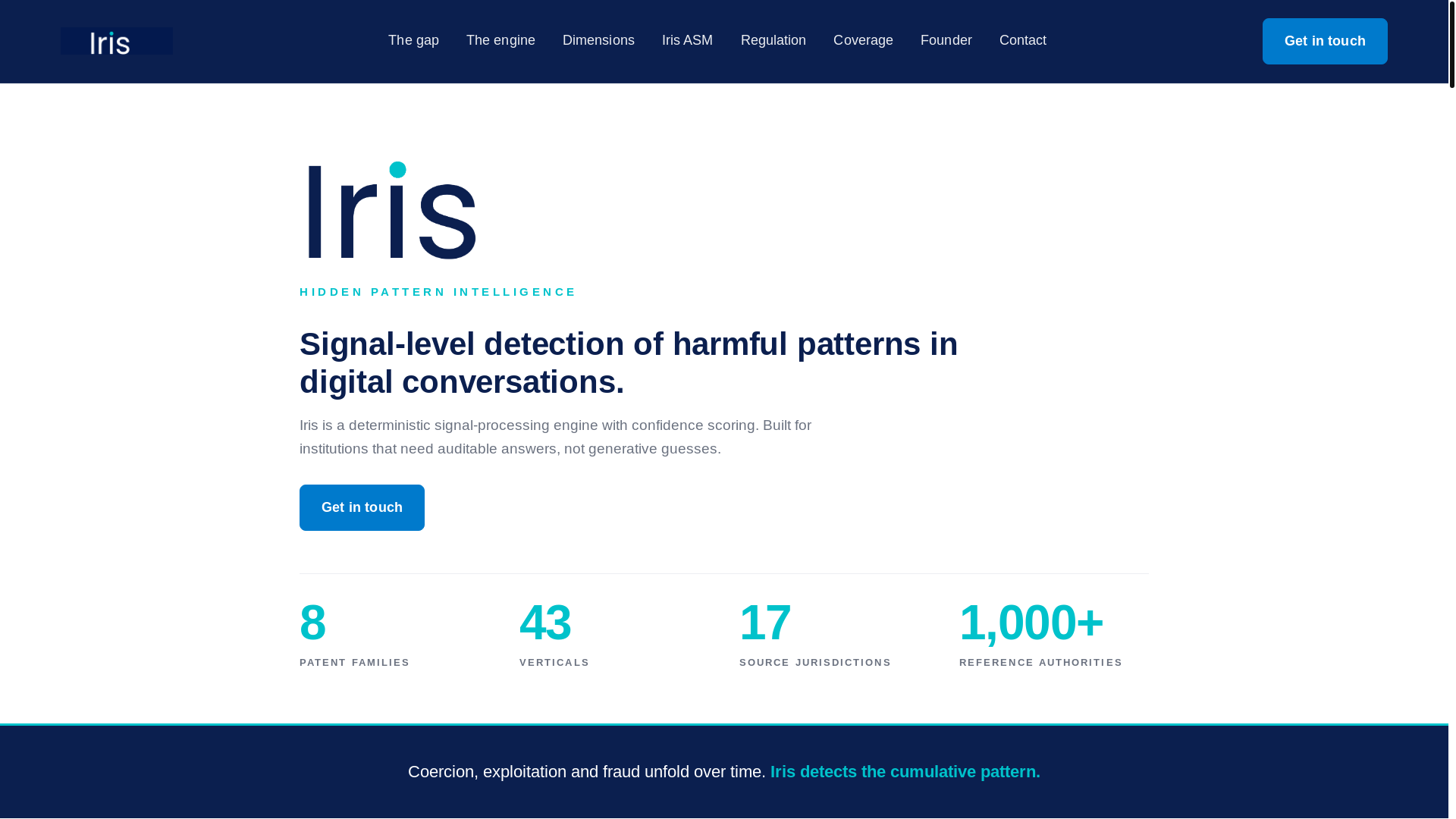 website screenshot of https://iris-trustiris.pages.dev/