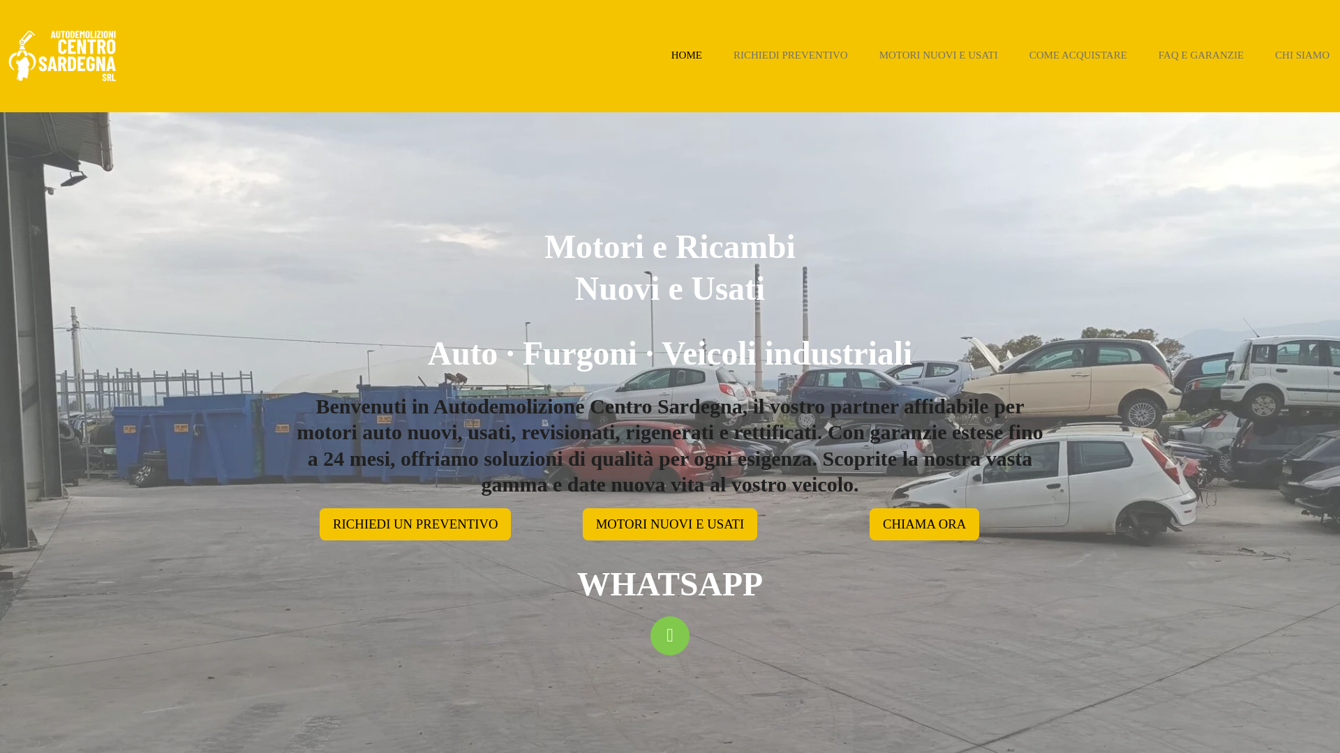 website screenshot of https://autodemolizionecentrosardegna.com/