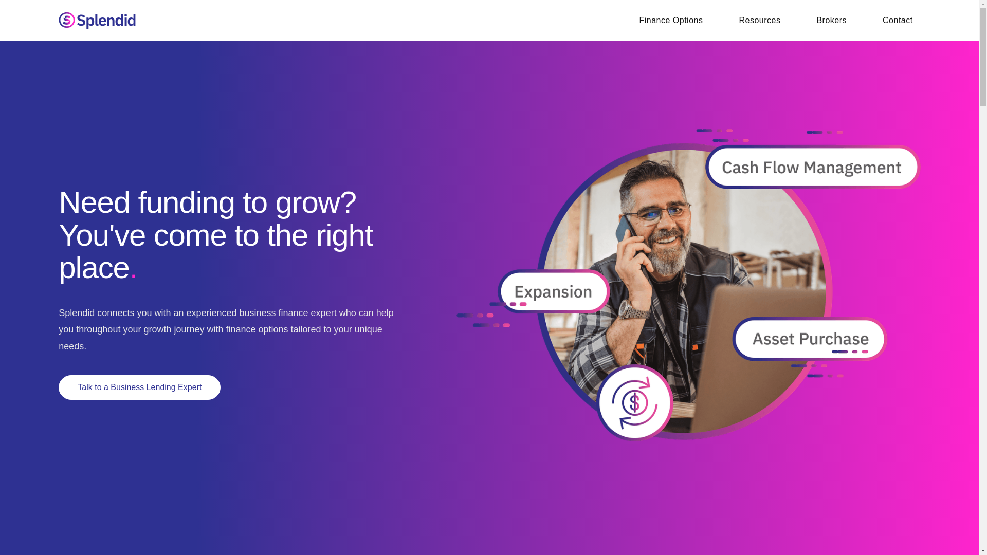website screenshot of https://splendid-loan.com/