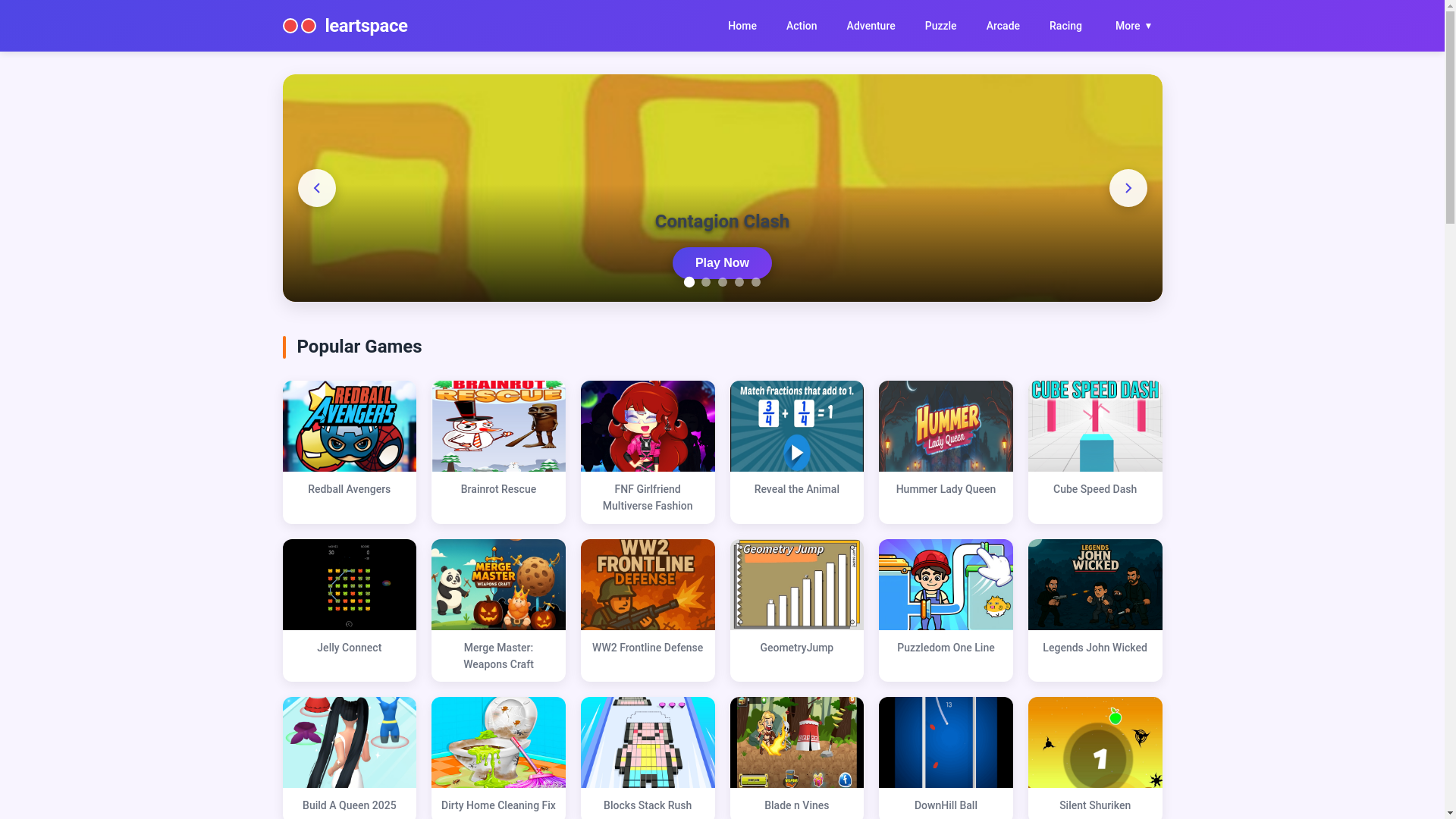 website screenshot of https://gamespacehd.top/
