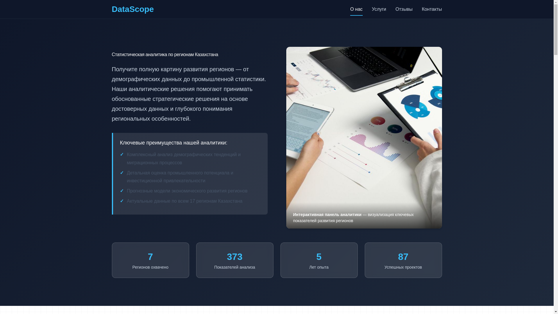website screenshot of https://datascopeinsights.com/