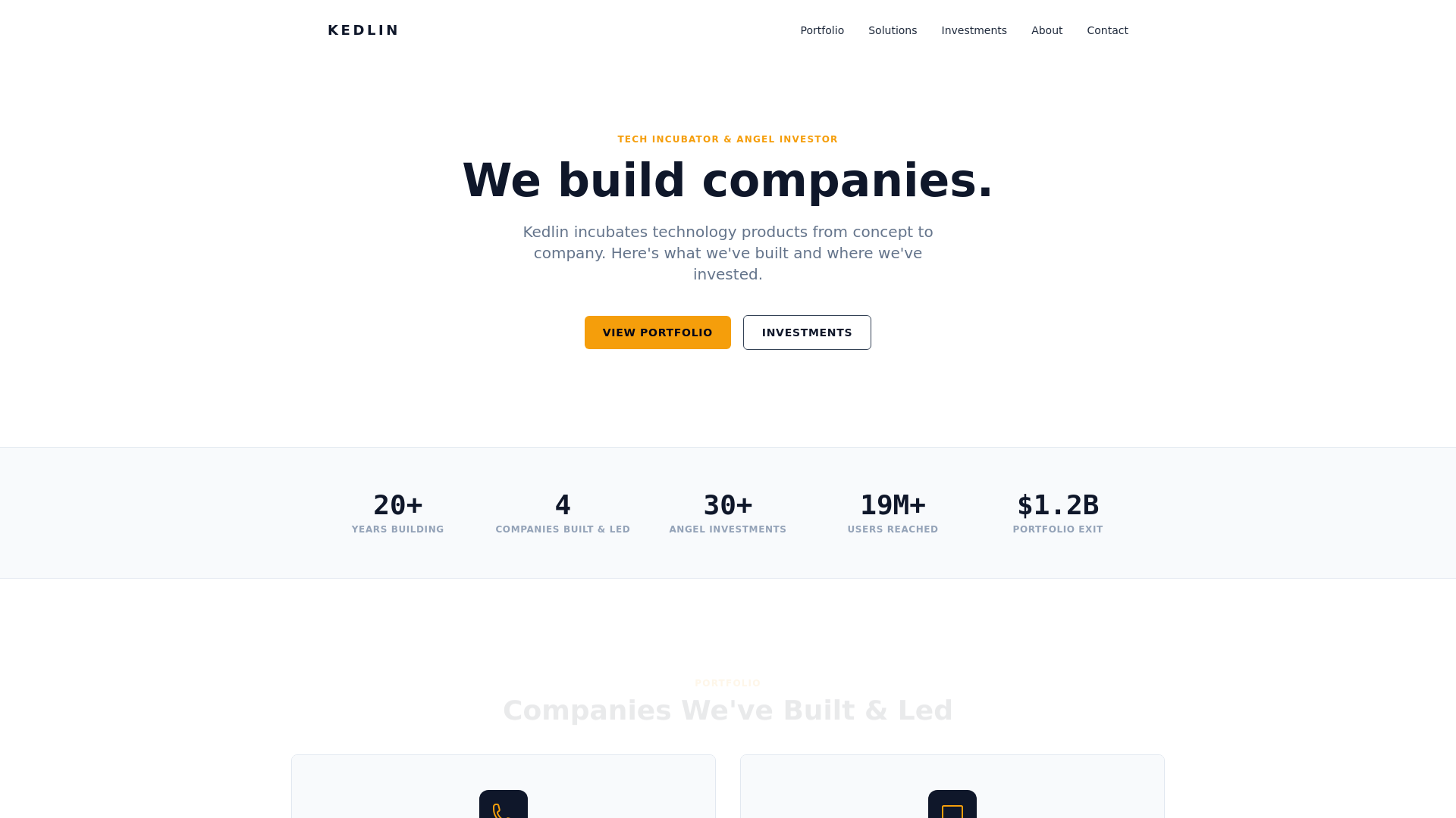 website screenshot of https://kedlin-website.pages.dev/