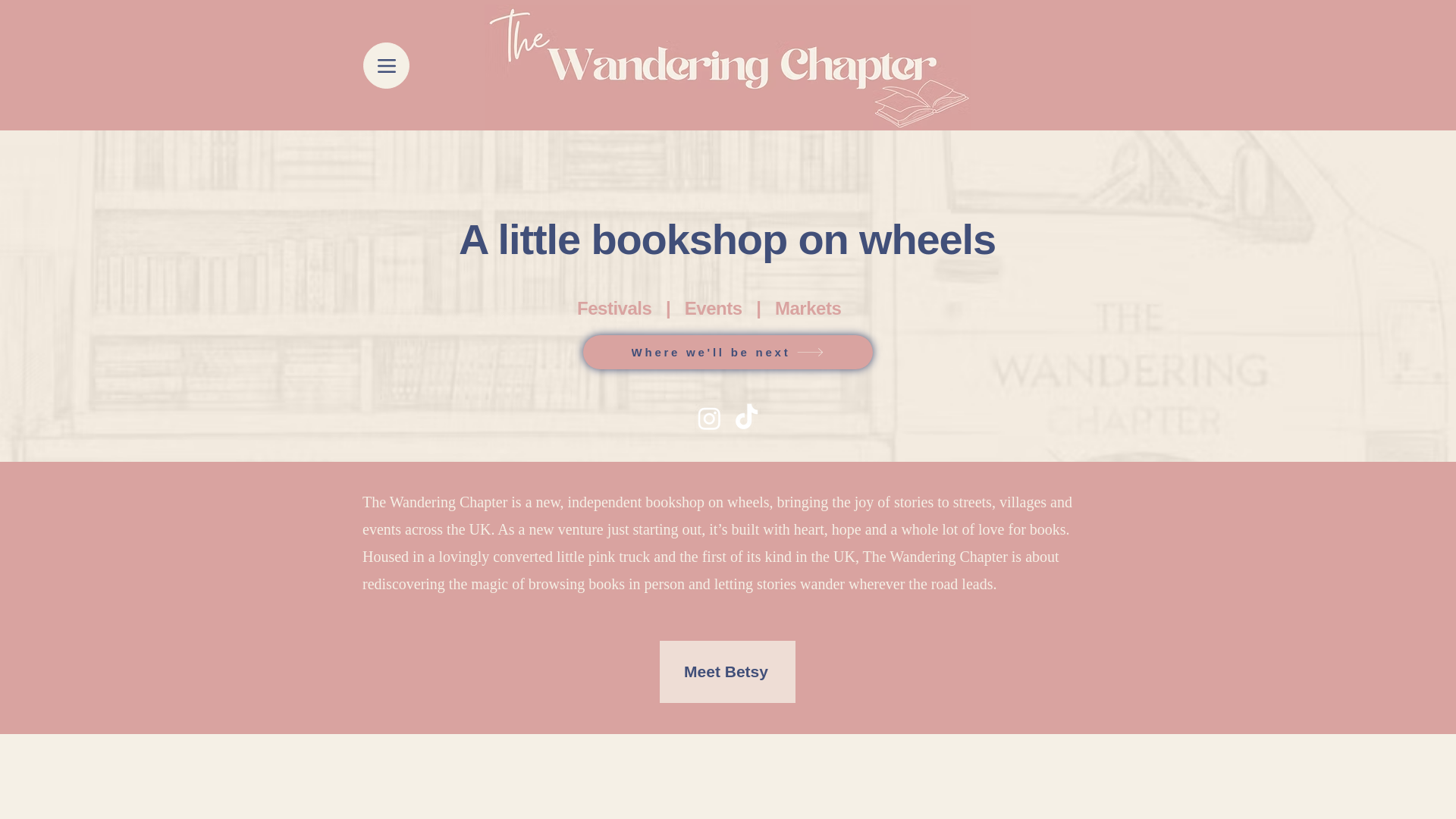 website screenshot of https://thewanderingchapter.co.uk