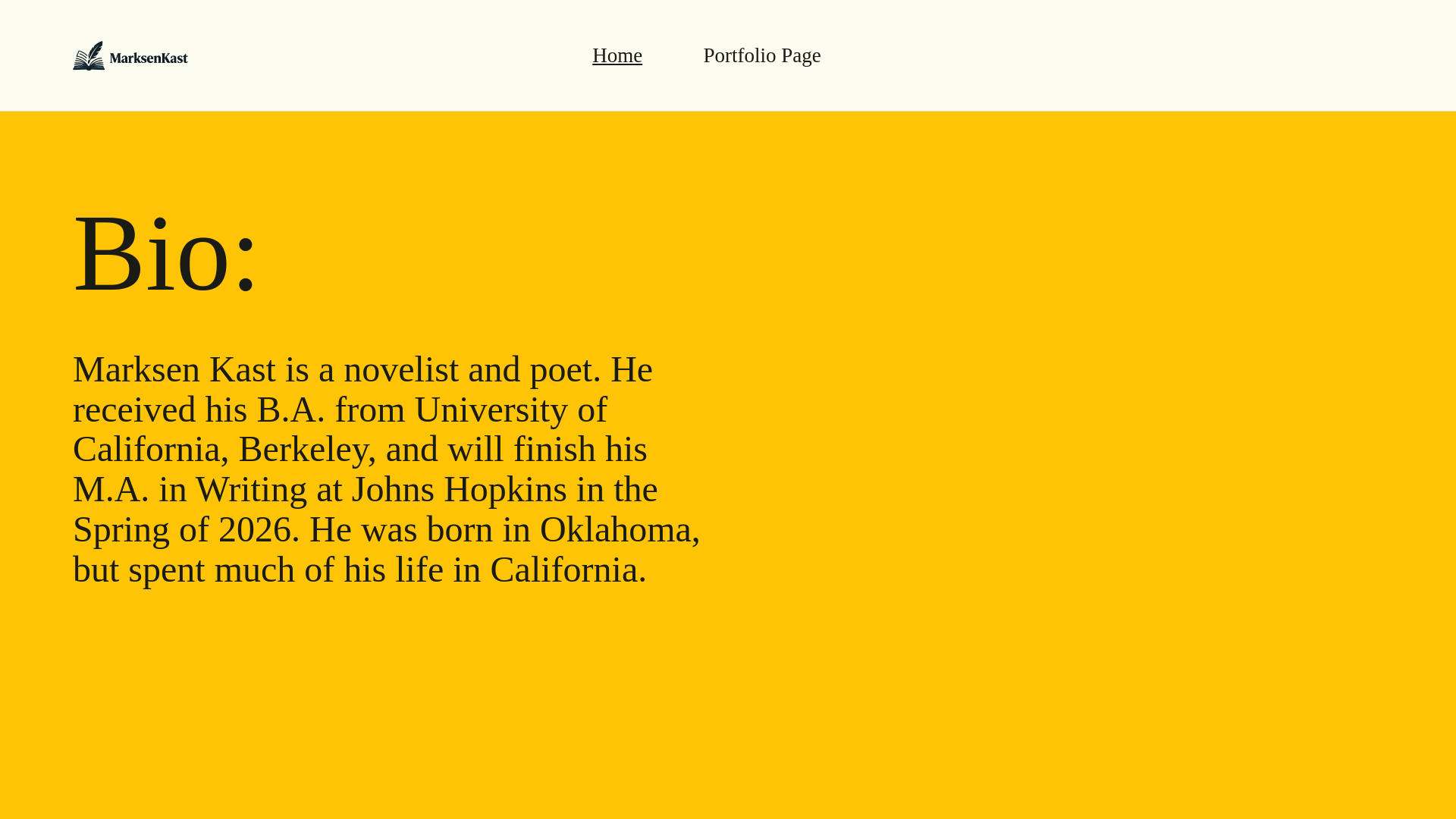 website screenshot of https://marksenkast.com/