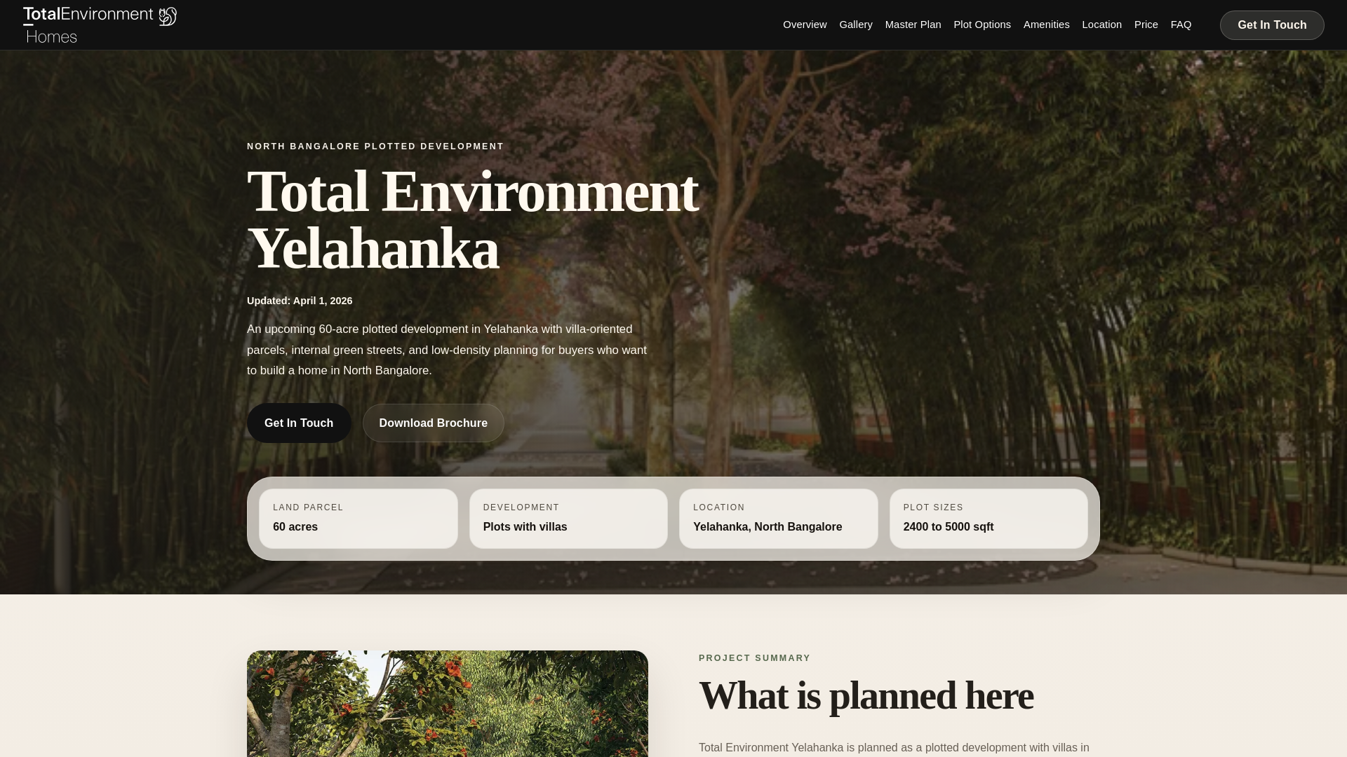 website screenshot of https://totalenvironmentyelahanka.net