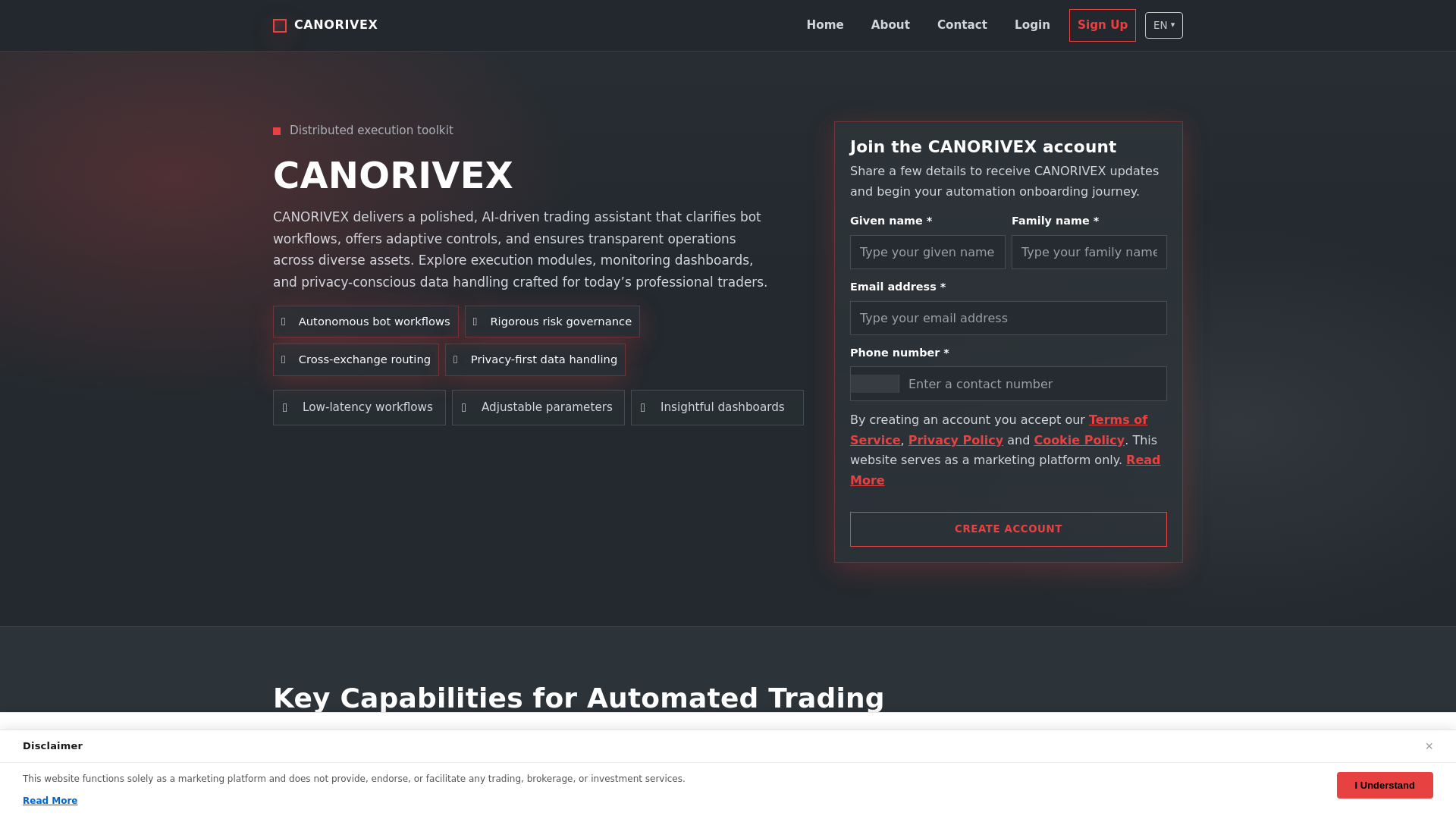 website screenshot of https://canorivex-click.pages.dev/