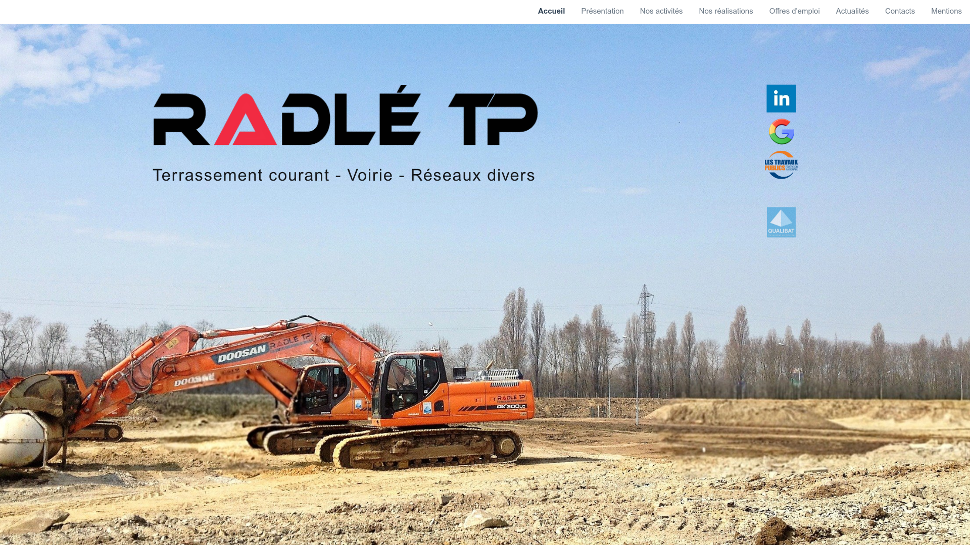 website screenshot of https://radletp.com