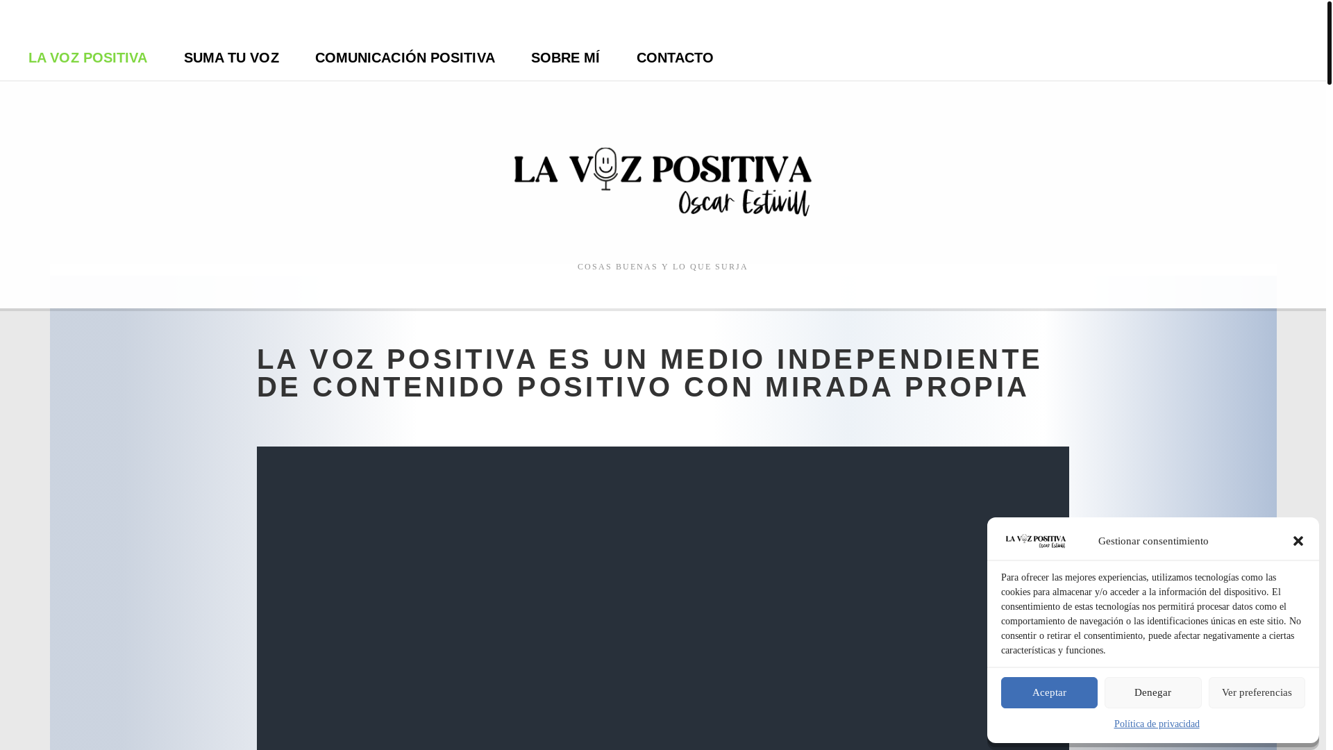 website screenshot of https://lavozpositiva.es/