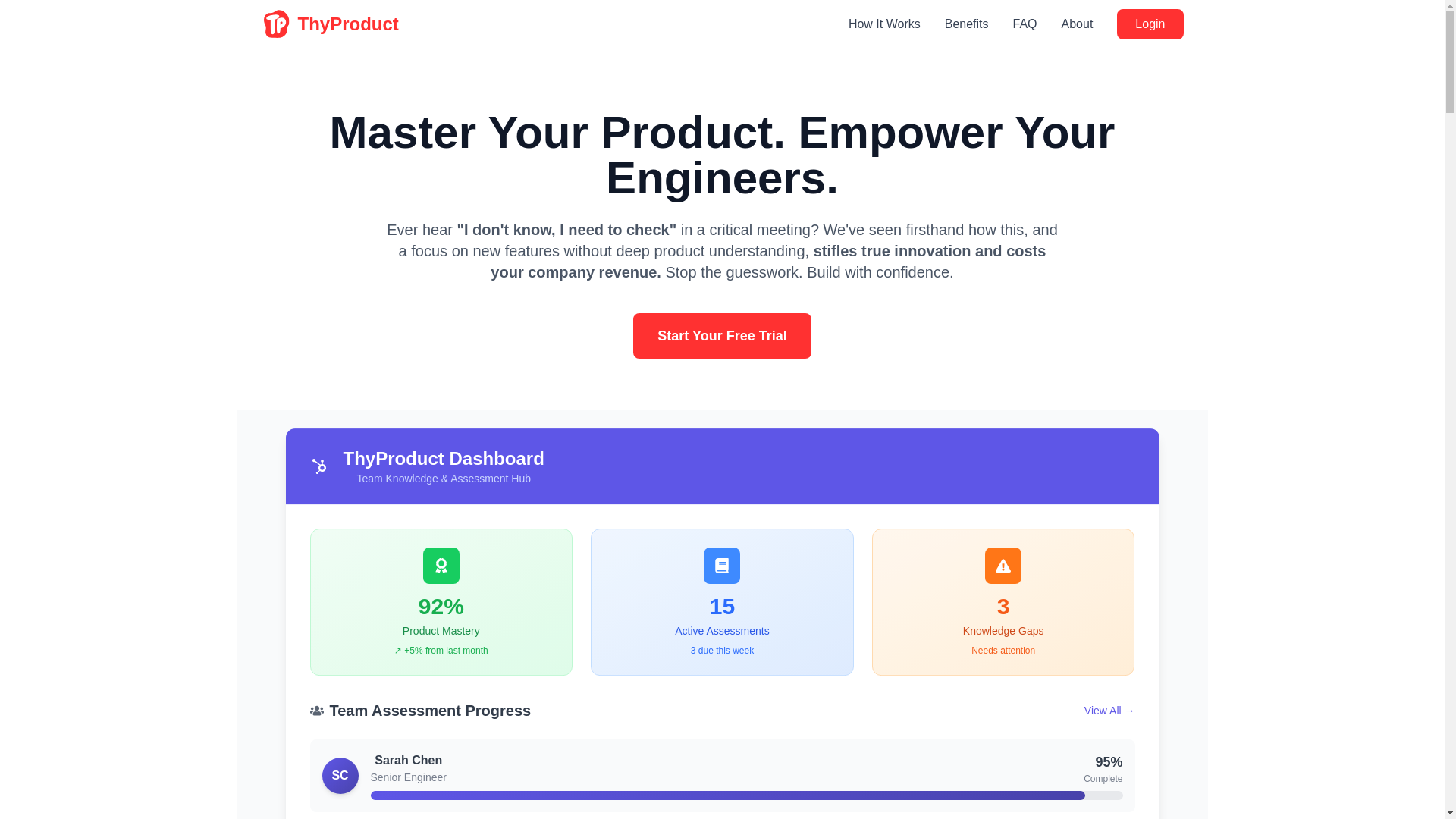 website screenshot of https://thyproduct.com/