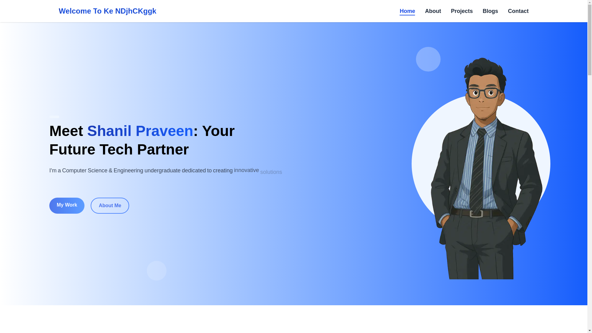 website screenshot of https://shanilpraveen.dev/
