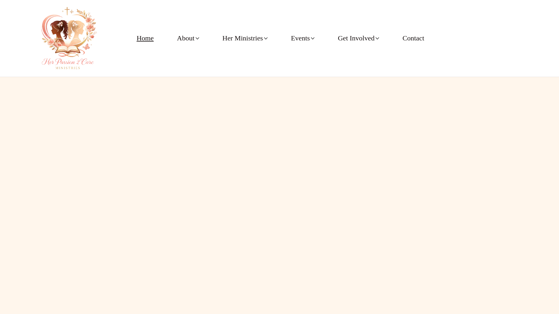 website screenshot of https://herpassion2careministries.com/