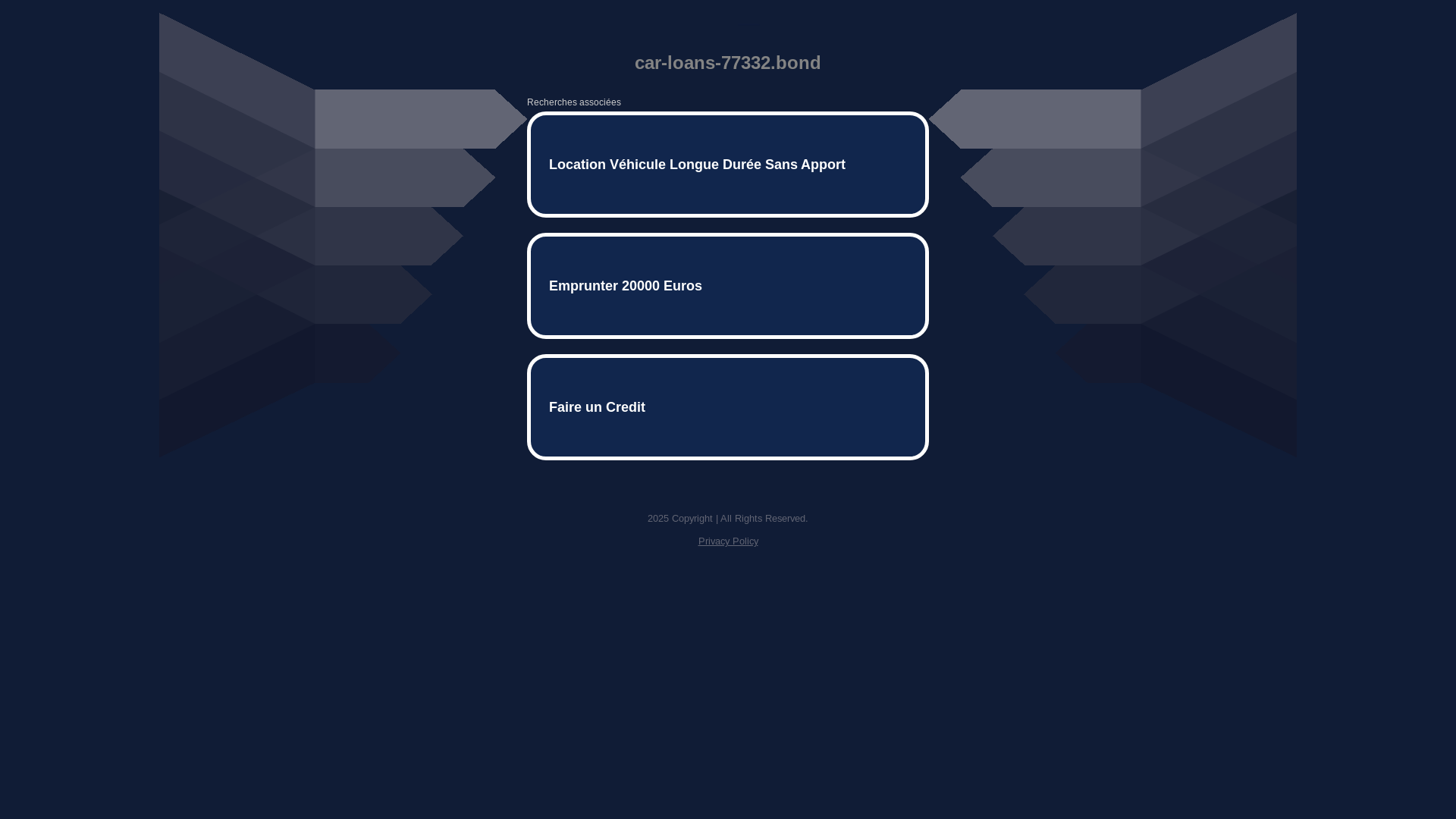 website screenshot of https://car-loans-77332.bond/