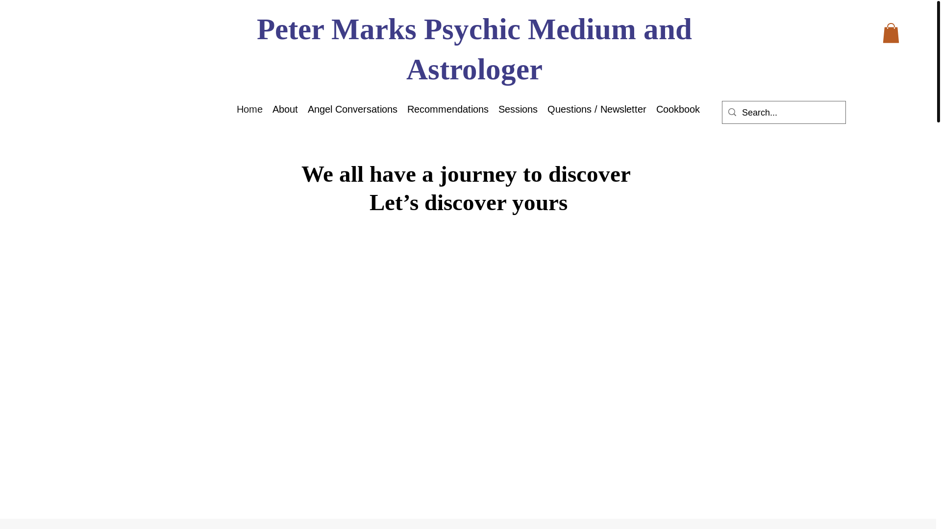 website screenshot of https://petermarkspsychic.com/